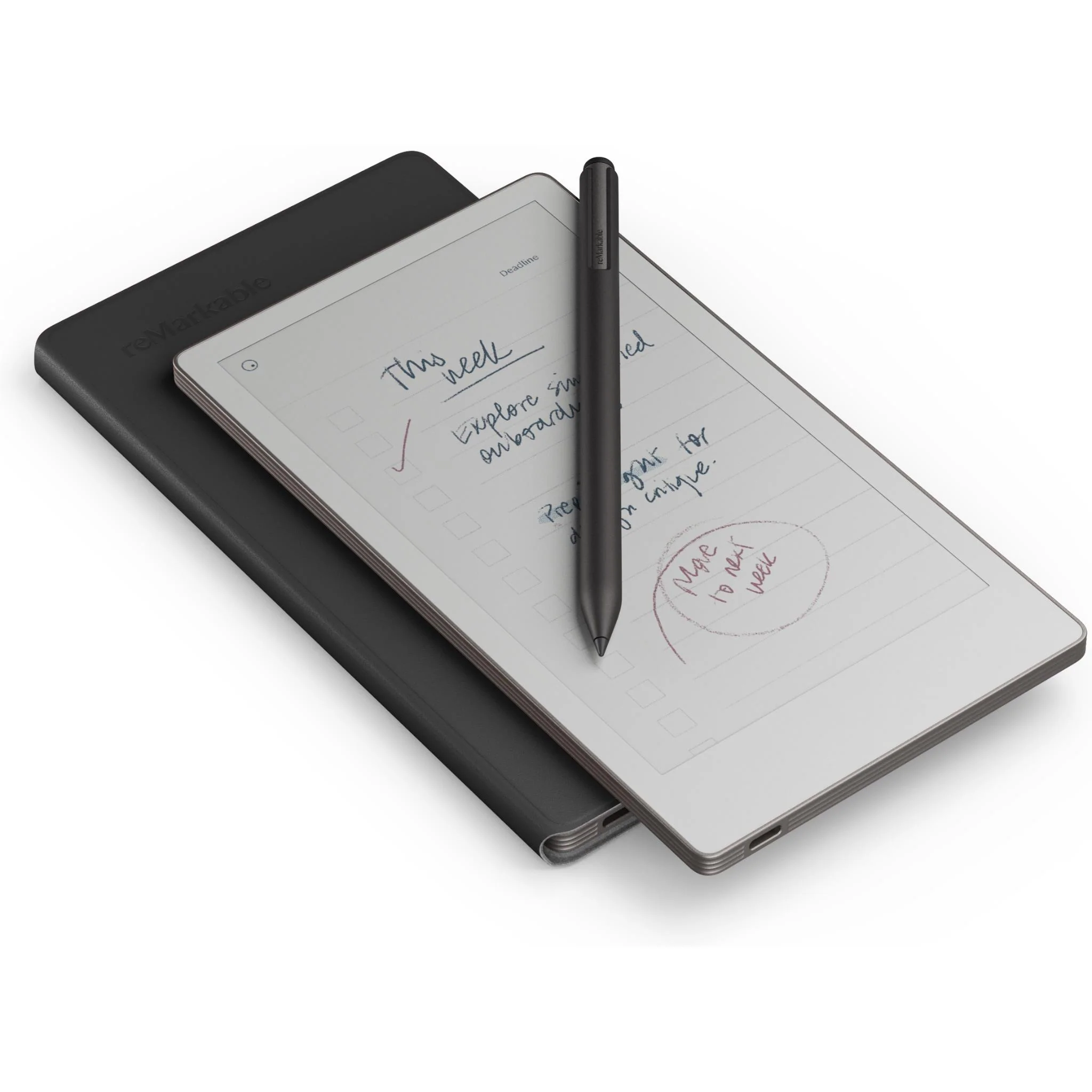 reMarkable PaperPro Move with MarkerPlus & Premium Leather Book Folio (Black) - Image 10