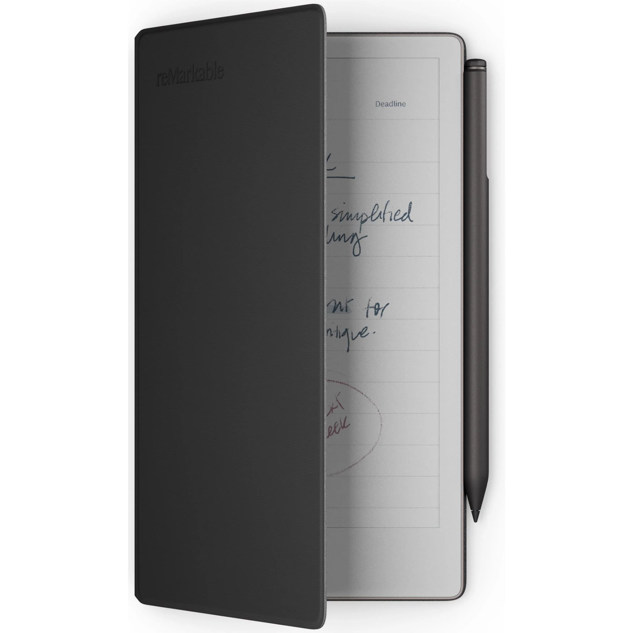 reMarkable PaperPro Move with MarkerPlus & Premium Leather Book Folio (Black) - Image 3