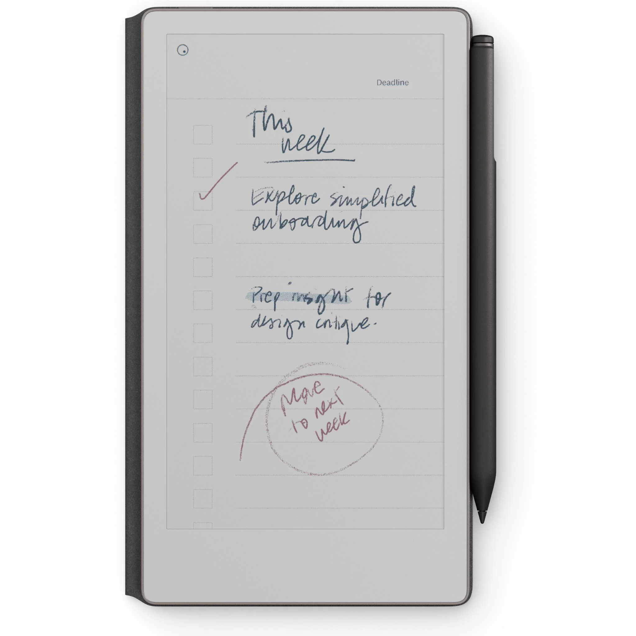 reMarkable PaperPro Move with MarkerPlus & Premium Leather Book Folio (Black) - Image 5