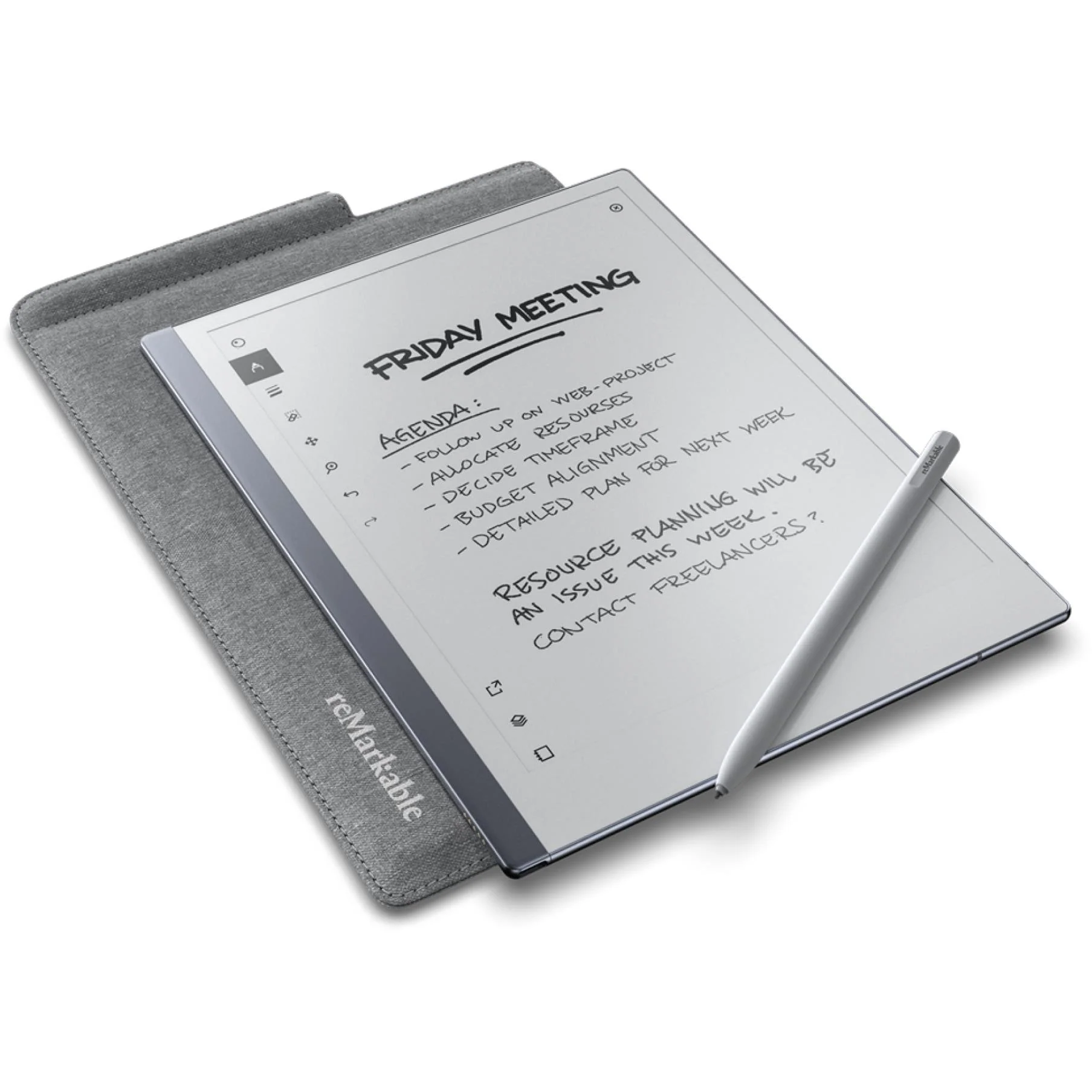 reMarkable Polymer Weave Folio Case for reMarkable 2 Paper Tablet (Grey) - Image 2