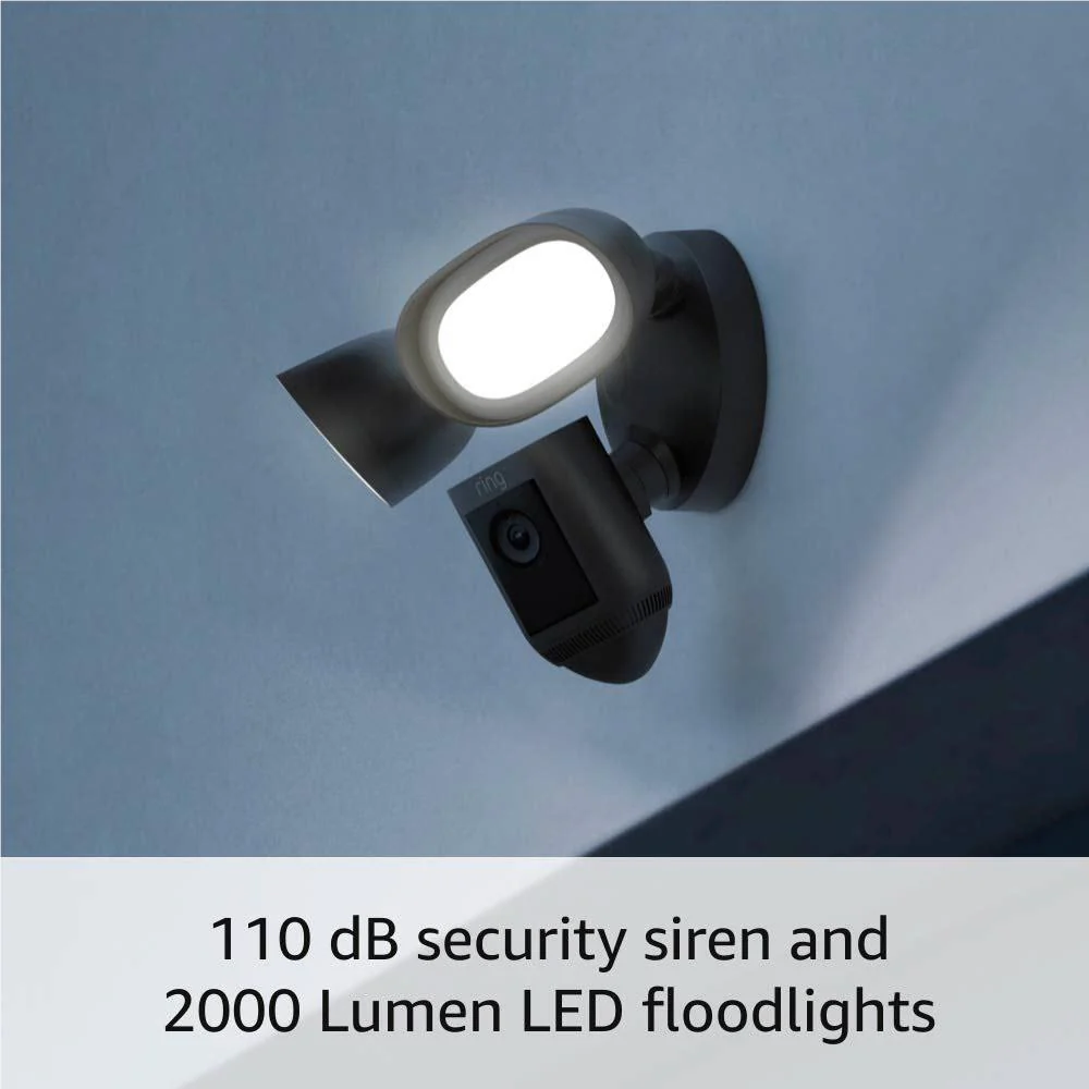 Ring Floodlight Security Camera Pro 2K Wired (Black) - Image 3