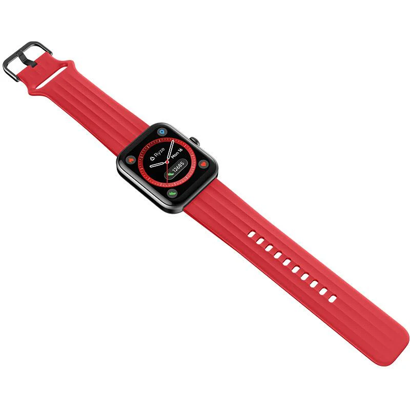 Ryze EVO Fitness & Wellbeing Smart Watch with Alexa (Dark Grey/Red) - Image 2