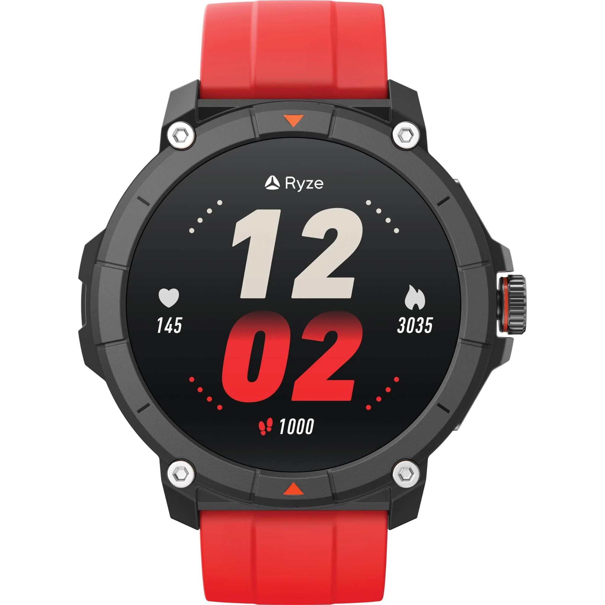Ryze Trek Smart Watch GPS (Black/Red) - Image 4