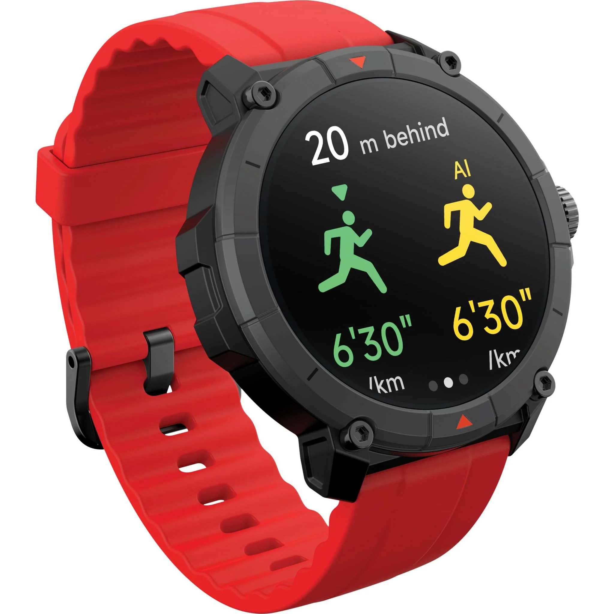Ryze Trek Smart Watch GPS (Black/Red) - Image 5