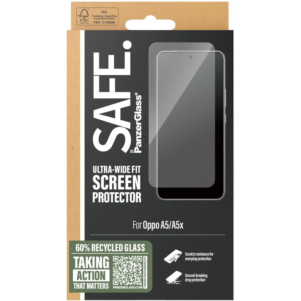 SAFE by Panzer UtraWide Fit Screen Protector for OPPO A5/A5X - Image 2