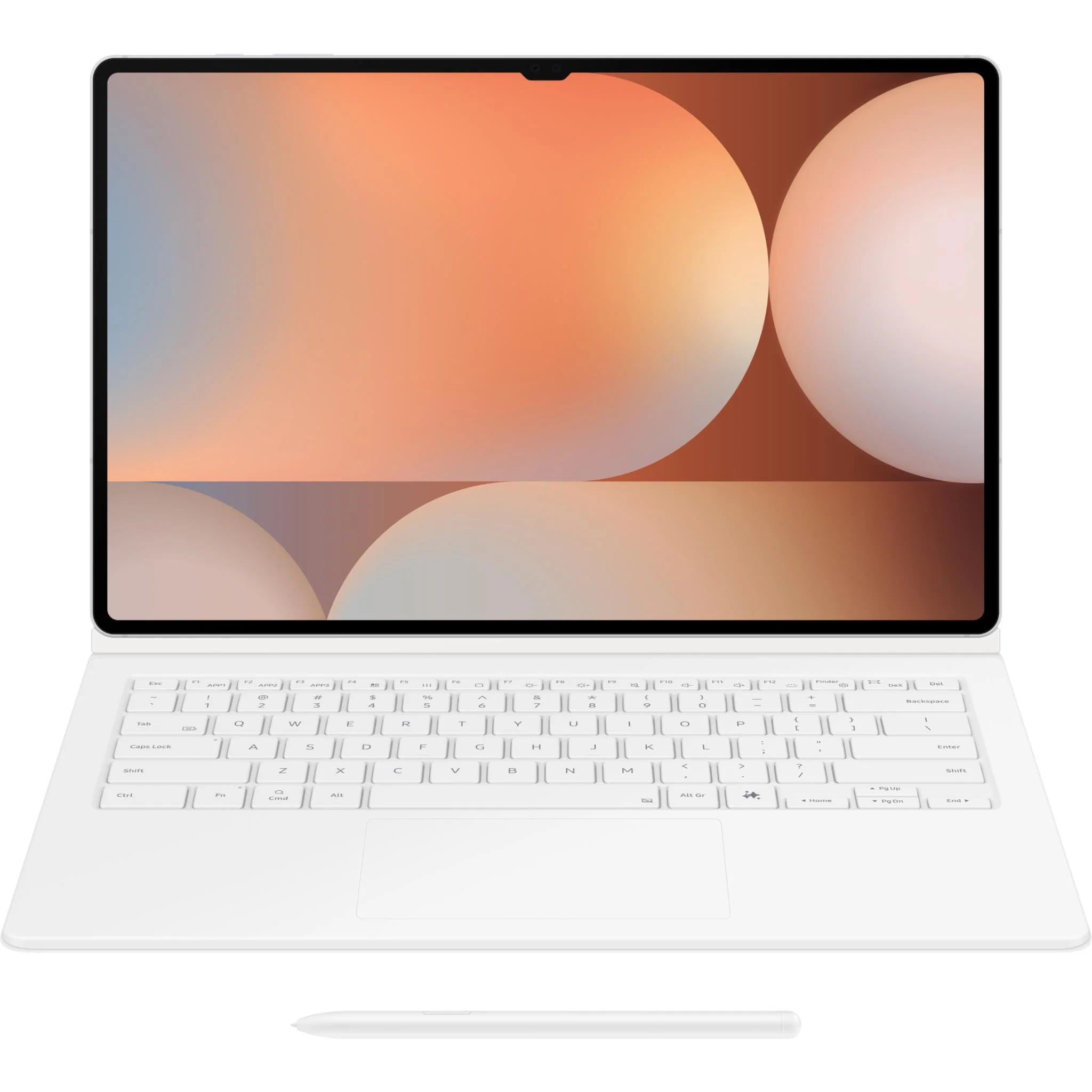 Samsung Book Cover Keyboard with Trackpad and AI Key for Tab S10 Ultra (White) - Image 2