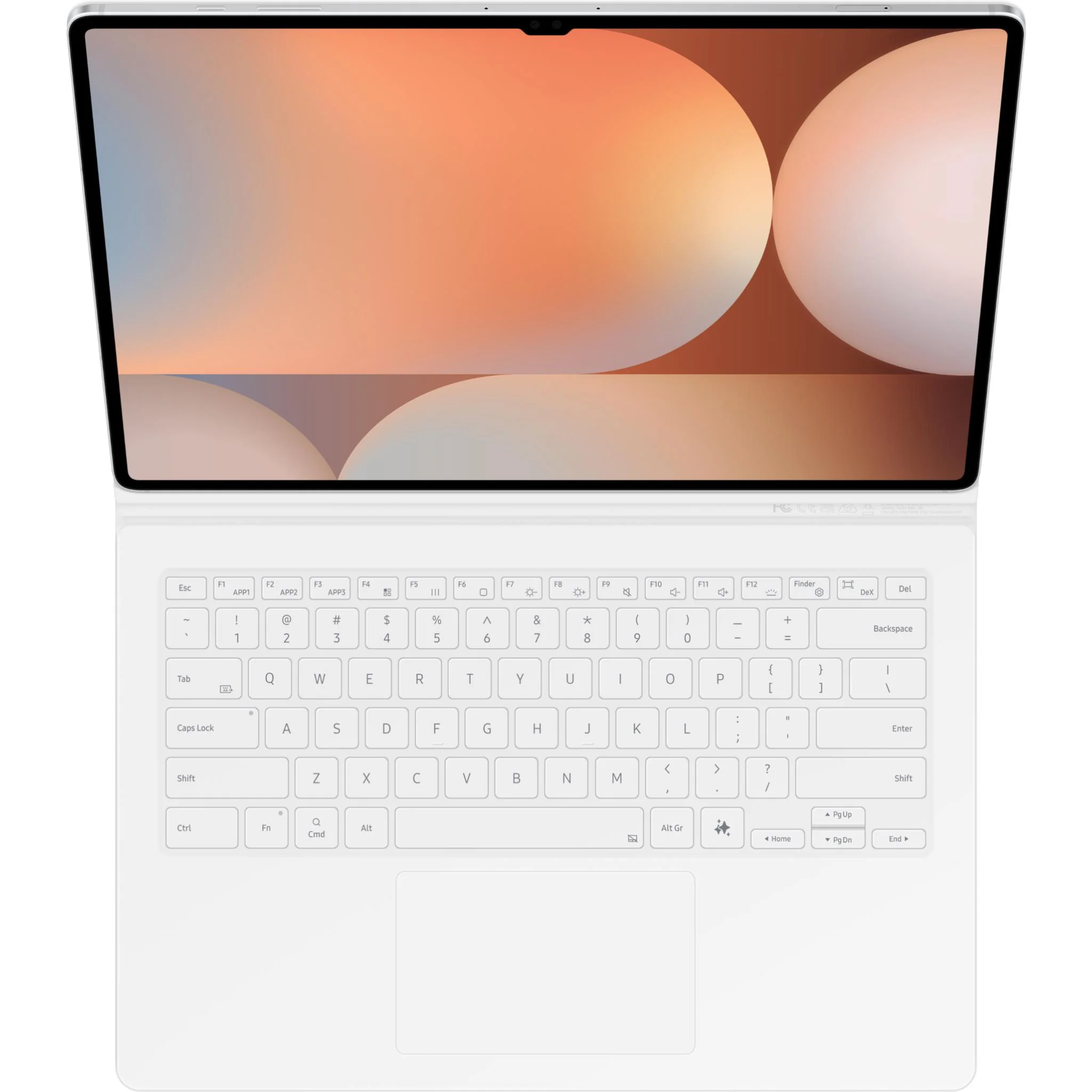 Samsung Book Cover Keyboard with Trackpad and AI Key for Tab S10 Ultra (White) - Image 4