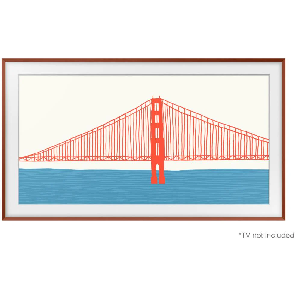 Samsung Chamfer Bezel Frame for 55" The Frame TVs (Terracotta Red) [2021] - Image 3