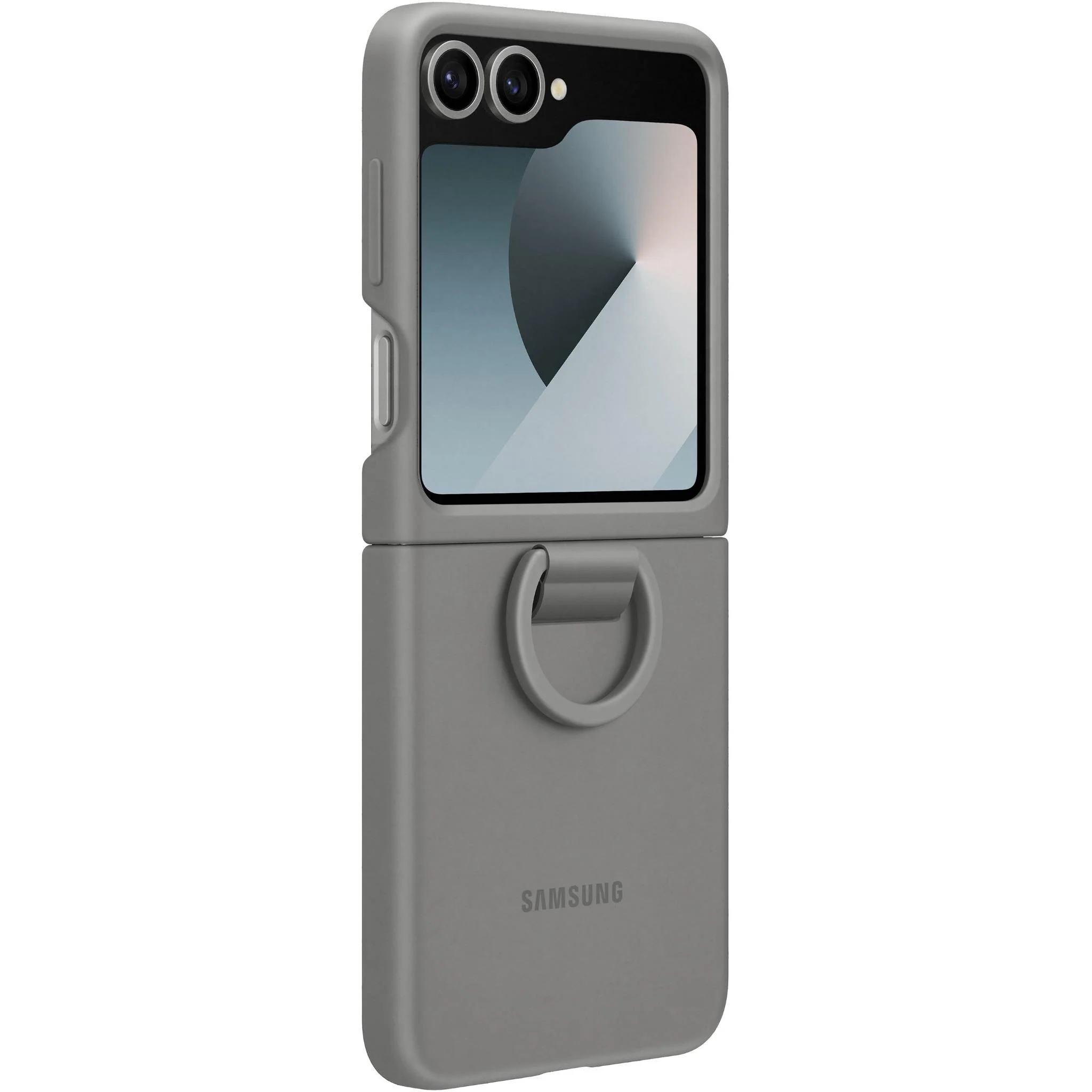Samsung Silicone Case with Ring for Galaxy Z Flip6 (Grey) - Image 4