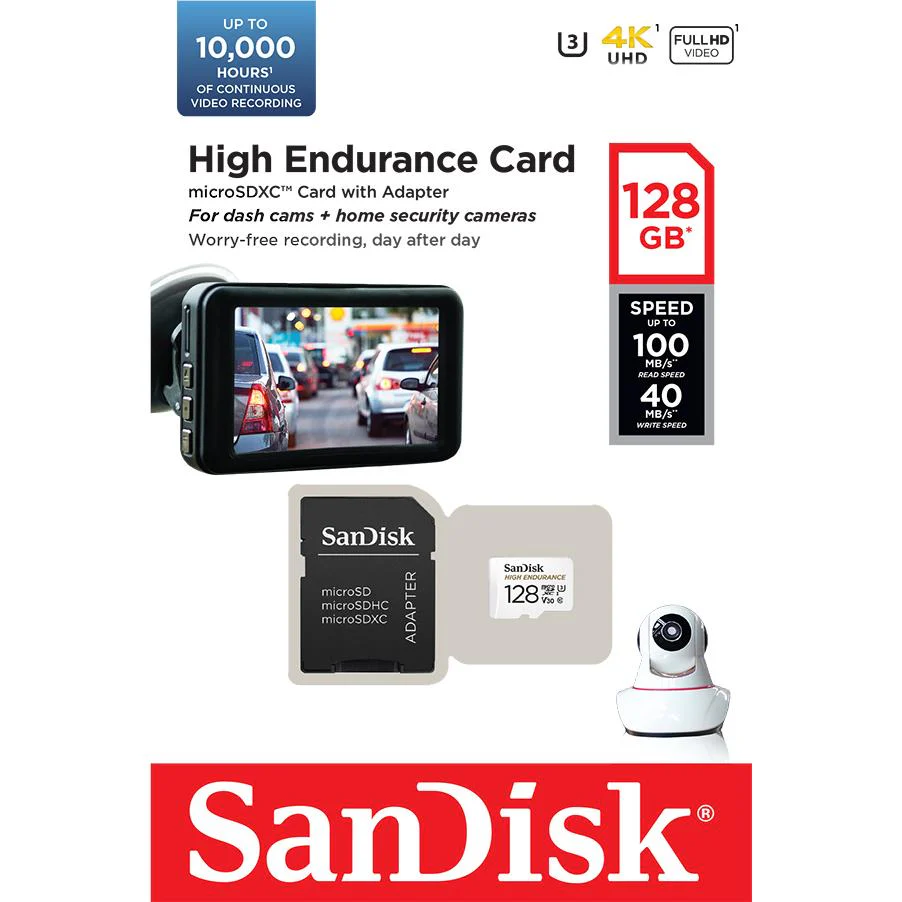 SanDisk High Endurance MicroSDXC 128GB Memory Card - Image 3