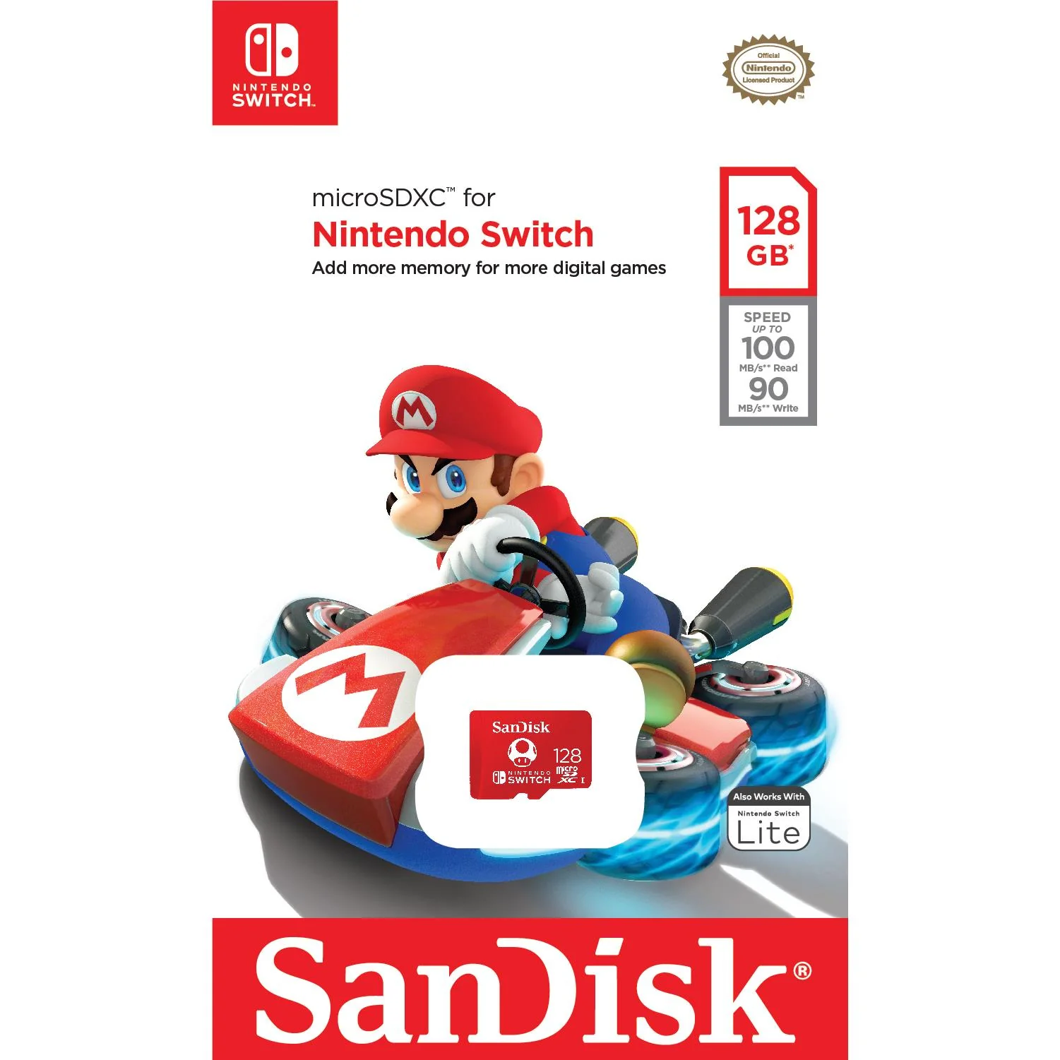 SanDisk Nintendo Switch MicroSD 128GB Memory Card - Image 3