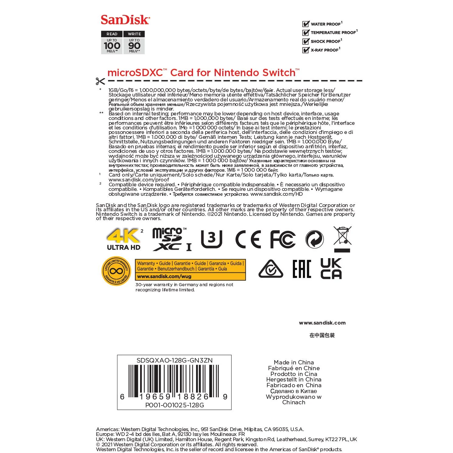 SanDisk Nintendo Switch MicroSD 128GB Memory Card - Image 4