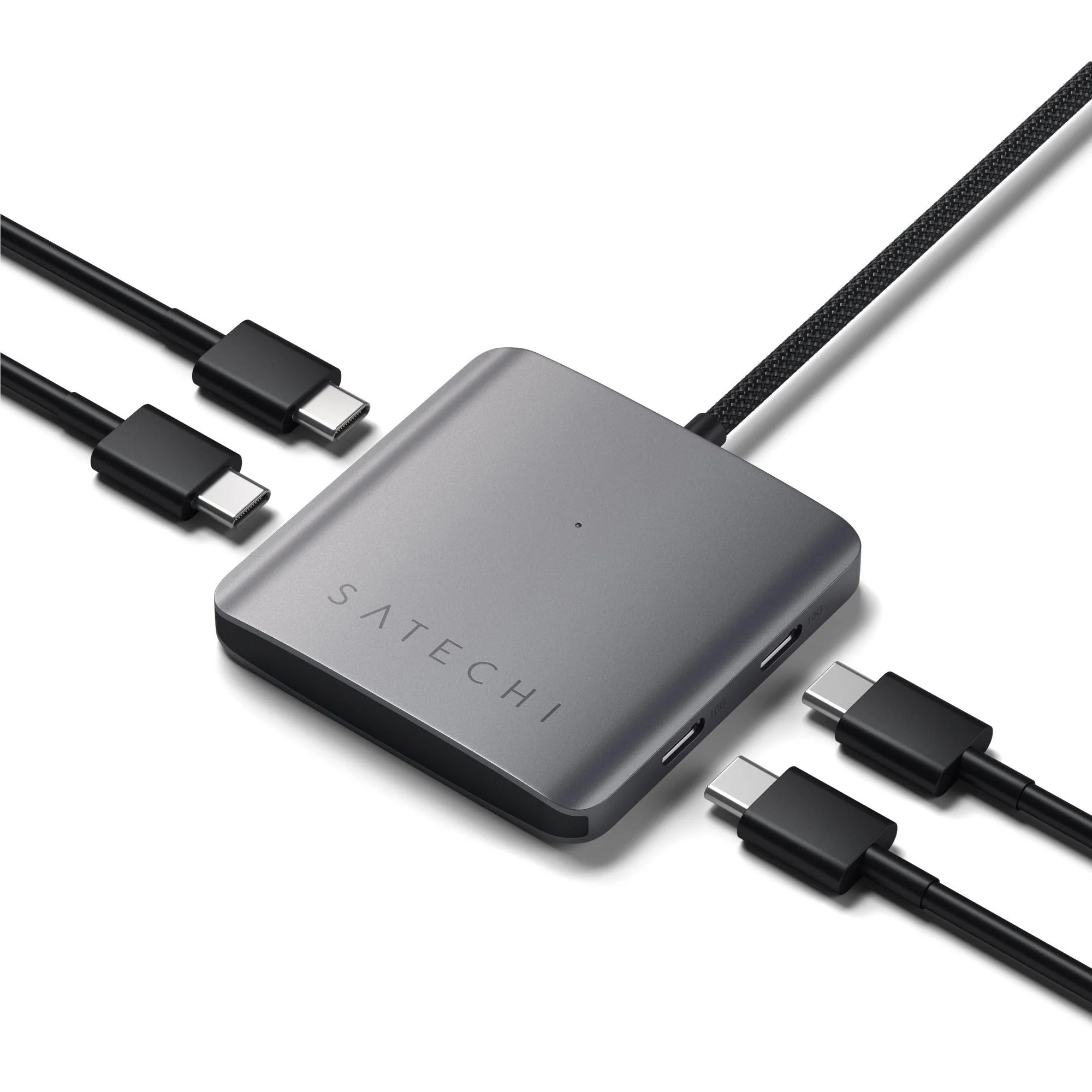 Satechi 4-Port USB-C Hub with PD (Space Grey) - Image 2