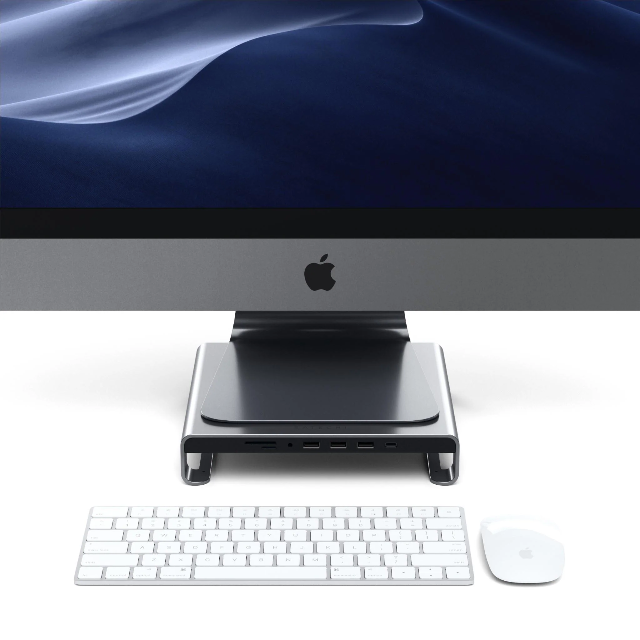 Satechi Aluminium Monitor Stand Hub for iMac (Space Grey) - Image 6