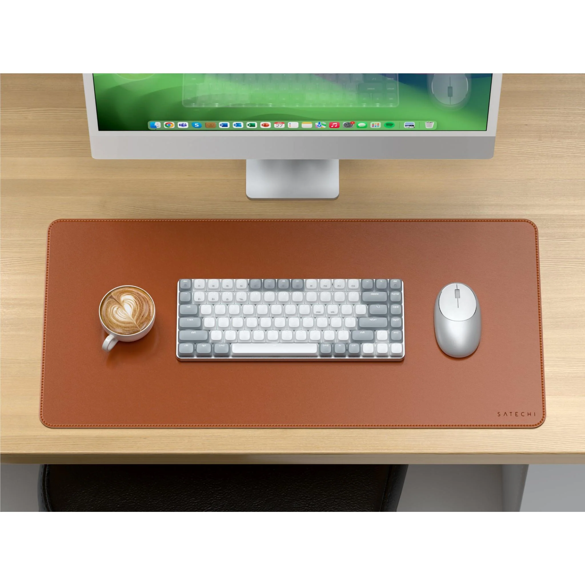 Satechi Vegan Leather Premium Desk Mat (Brown) - Image 4
