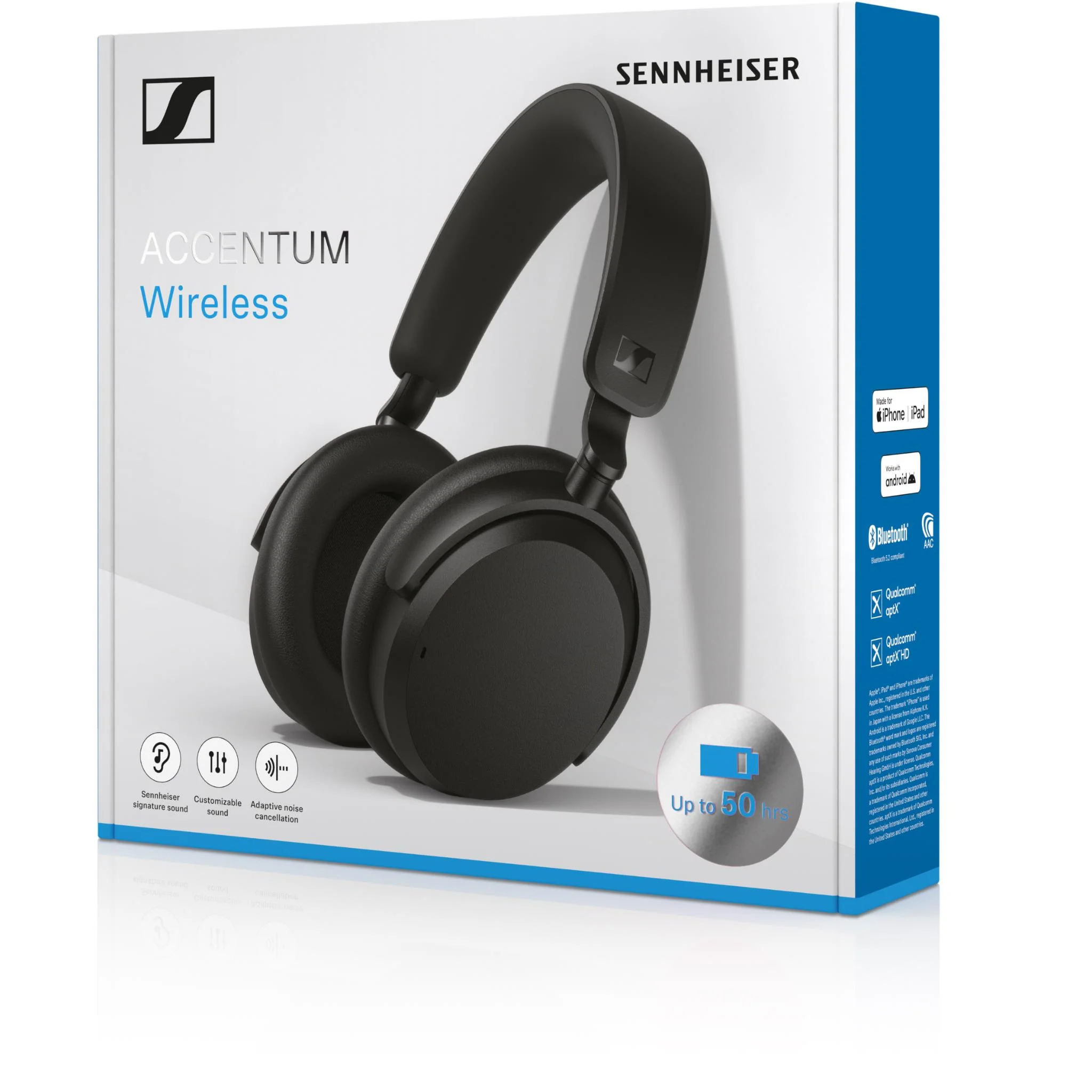 Sennheiser ACCENTUM Wireless Noise Cancelling Over-ear Headphones (Black) - Image 5