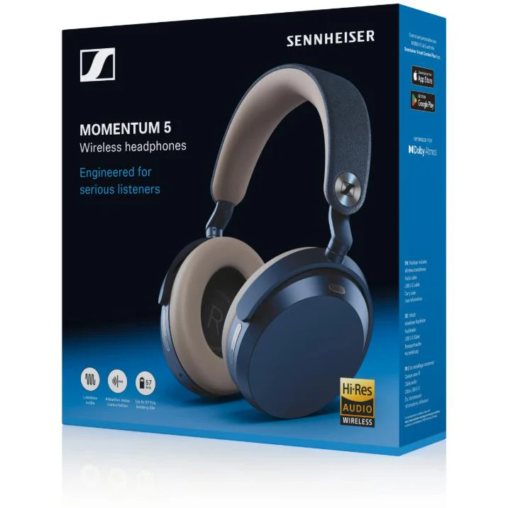 Sennheiser MOMENTUM 5 Over-Ear ANC Wireless Headphones (Denim) - Image 5