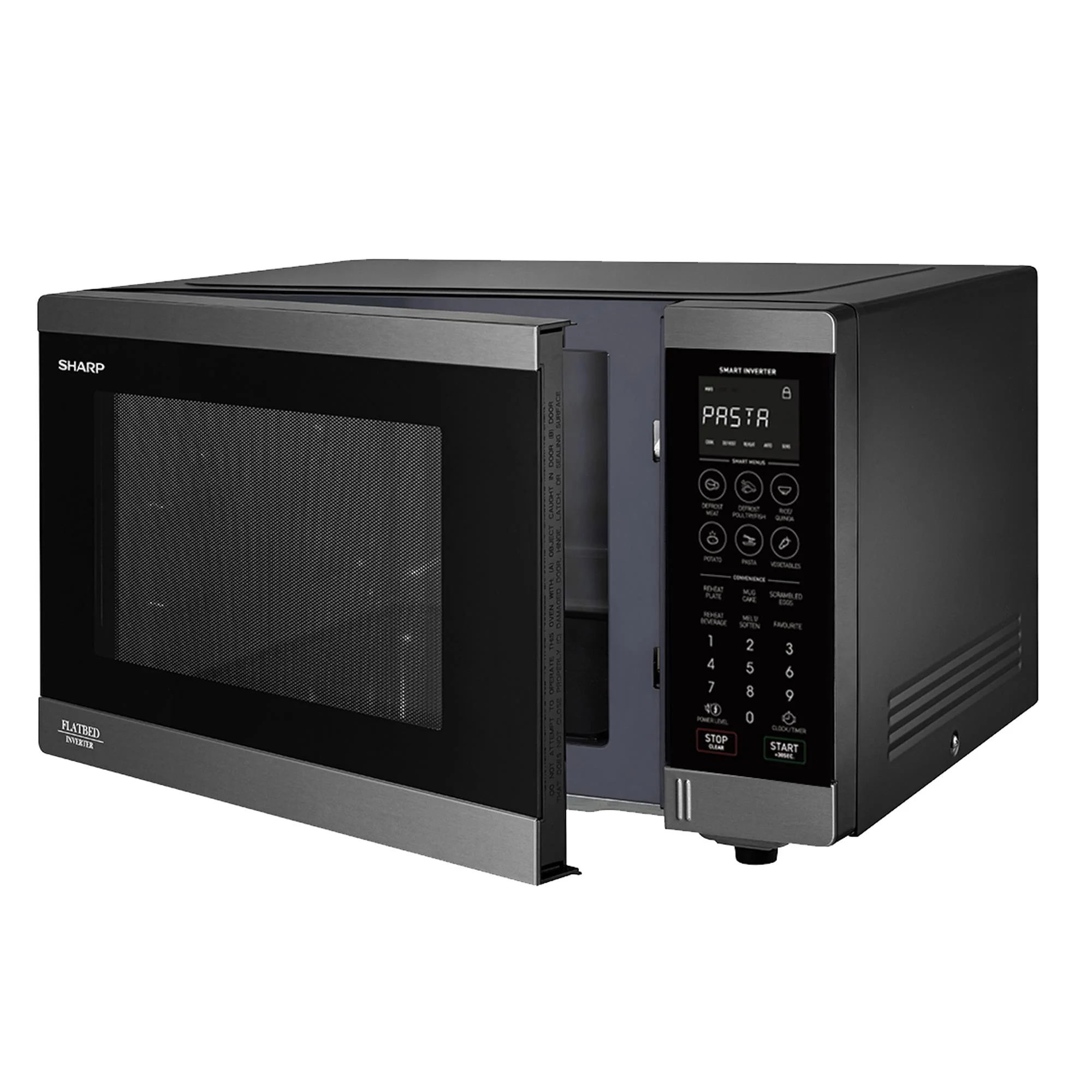 Sharp 30L 1200W Flatbed Inverter sensor Microwave (Black Stainless Steel) - Image 3