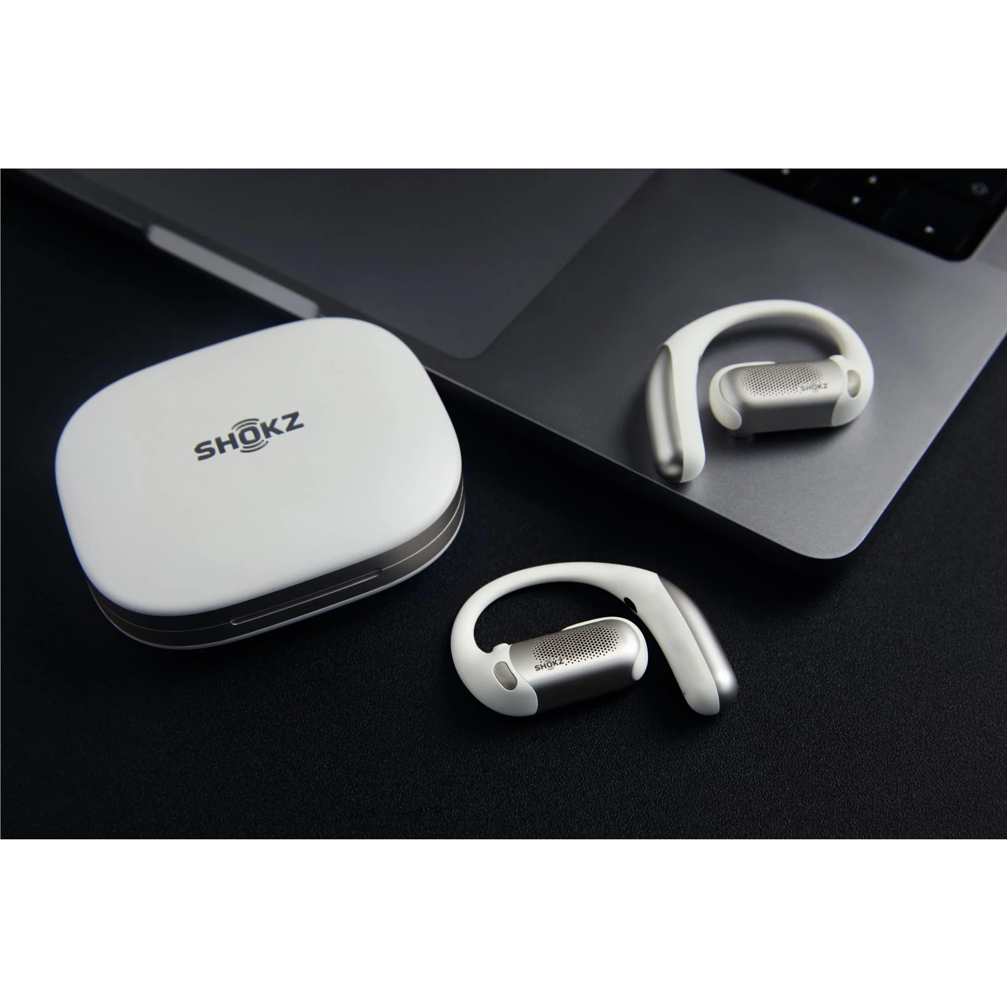 Shokz OpenFit Pro Wireless Open-Ear Headphones (White) - Image 4