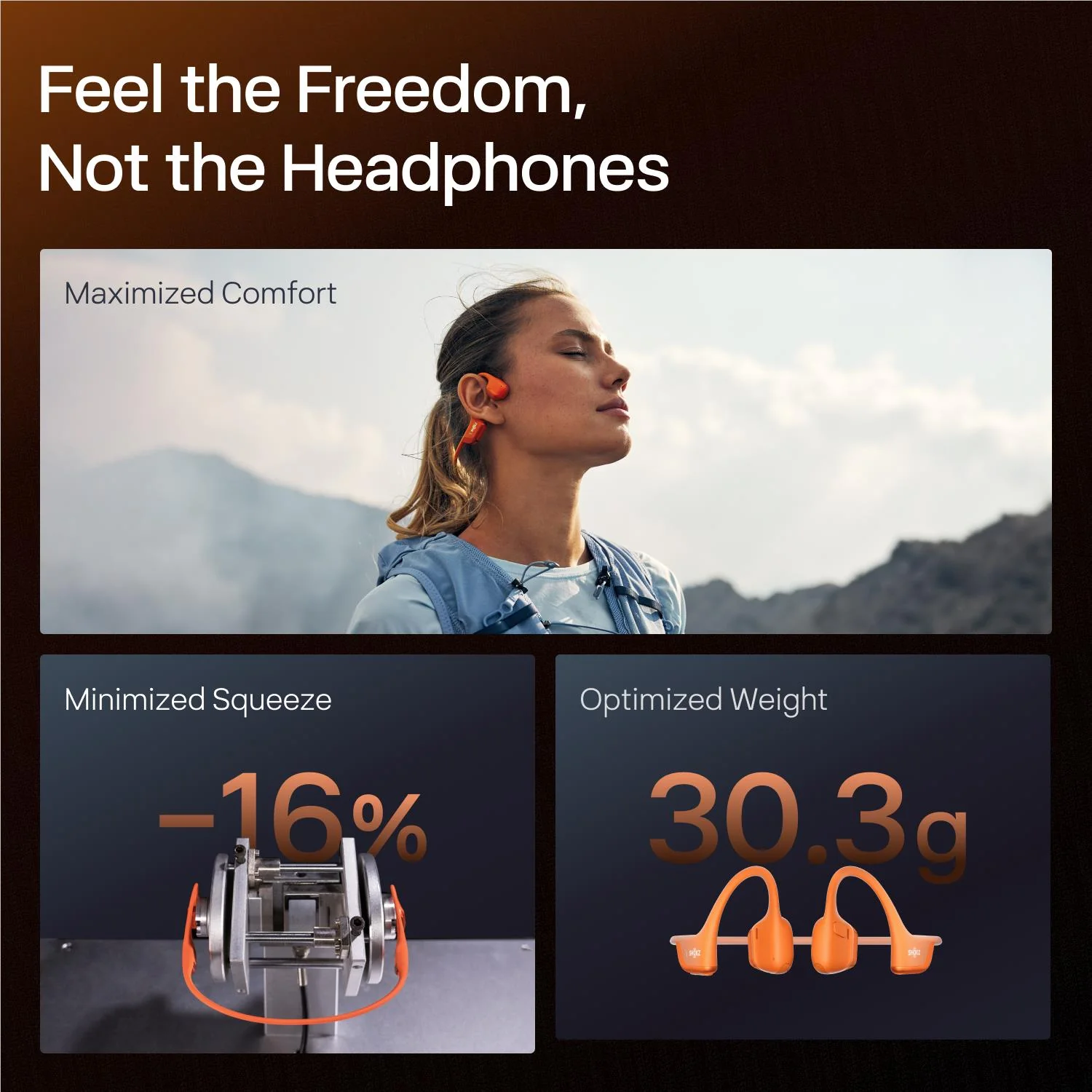 Shokz OpenRun Pro 2 Mini Open-Ear Headphones (Orange) - Image 4