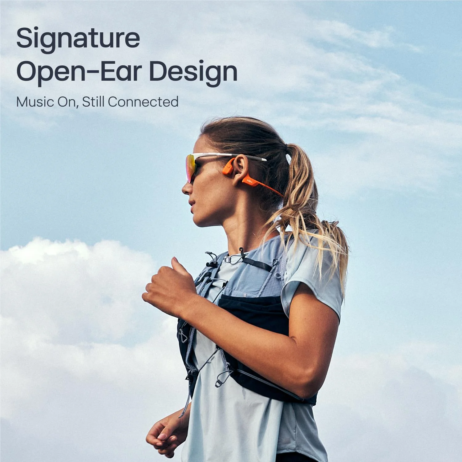 Shokz OpenRun Pro 2 Open-Ear Headphones (Orange) - Image 3