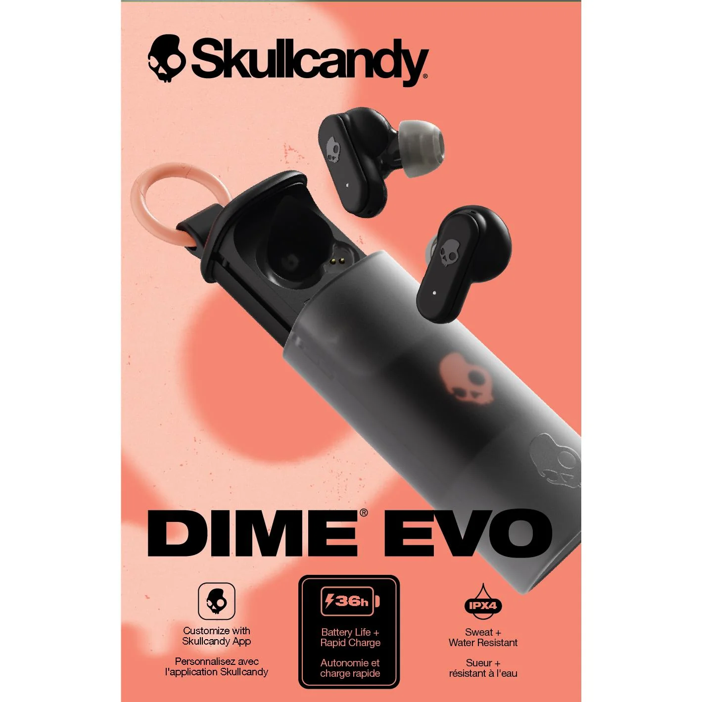Skullcandy Dime Evo True Wireless Earbuds (Black) - Image 6