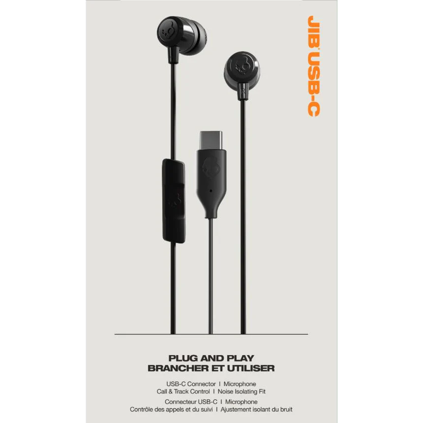 Skullcandy Jib USB-C Wired In-ear Headphones (Black) - Image 4