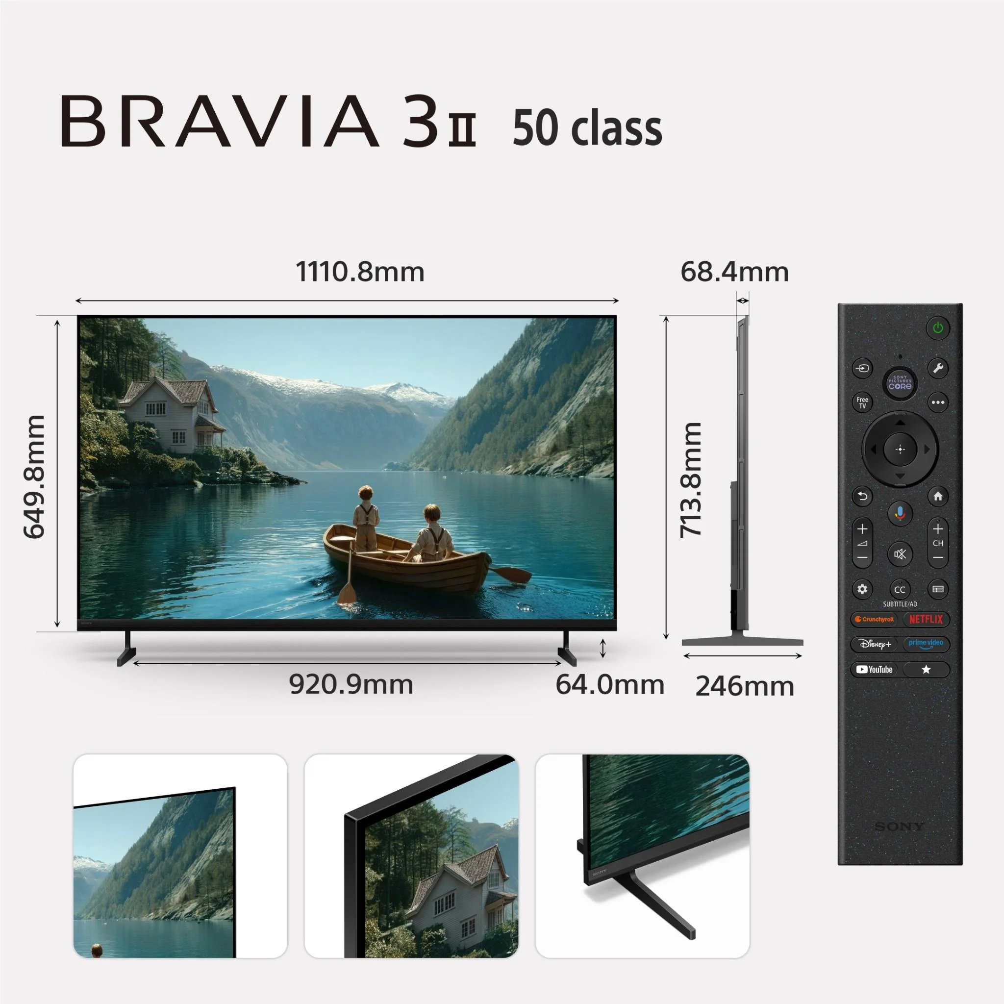Sony 50" BRAVIA 3 II 4K LED HDR Google TV [2026] - Image 12