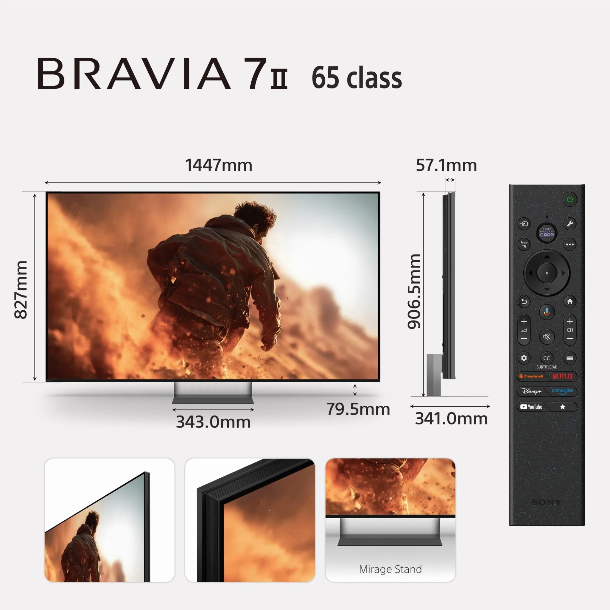 Sony 65" BRAVIA 7 II True RGB Mini-LED AI 4K Google TV [2026] - Image 15