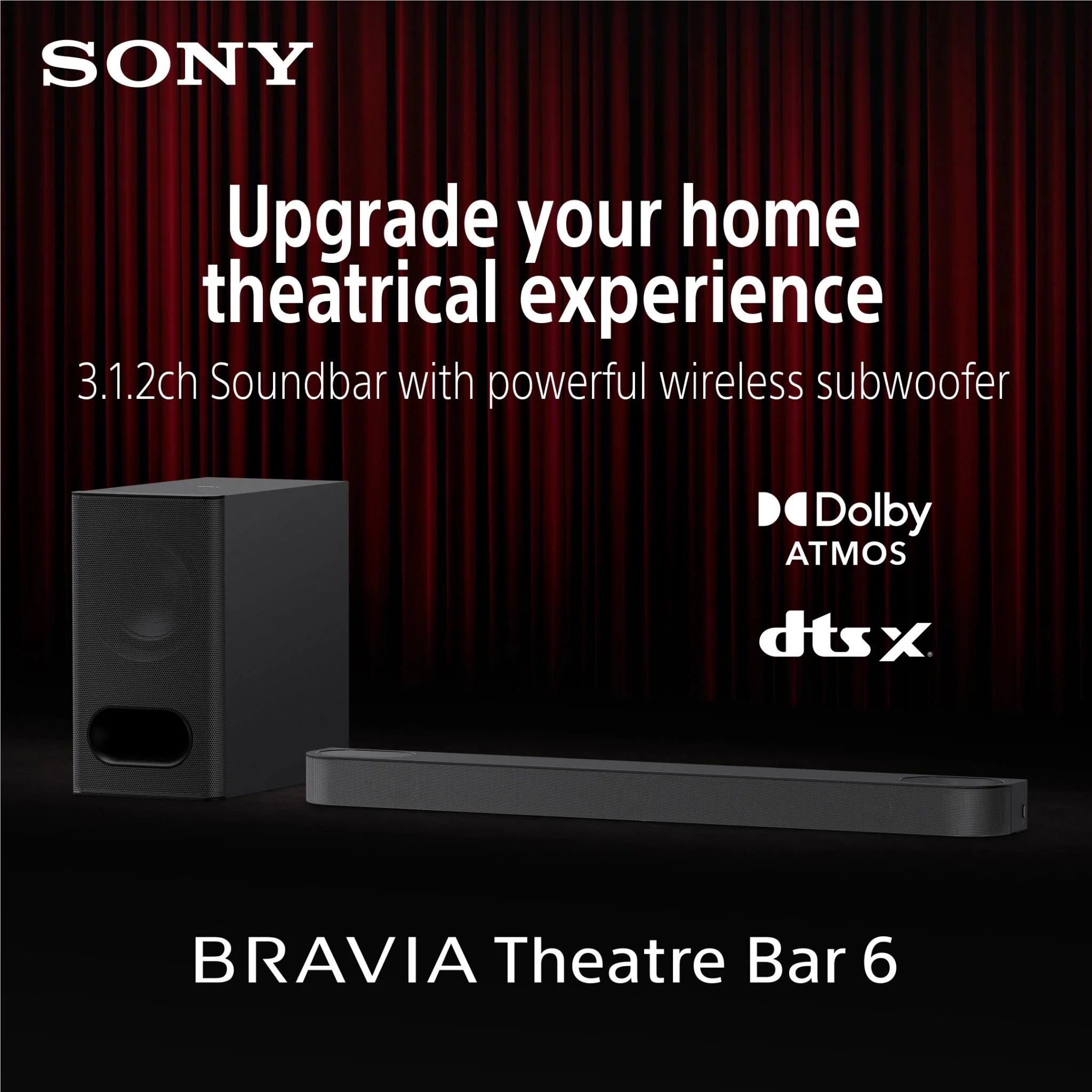 Sony BRAVIA Theatre Bar 6 Soundbar with Wireless Subwoofer - Image 6