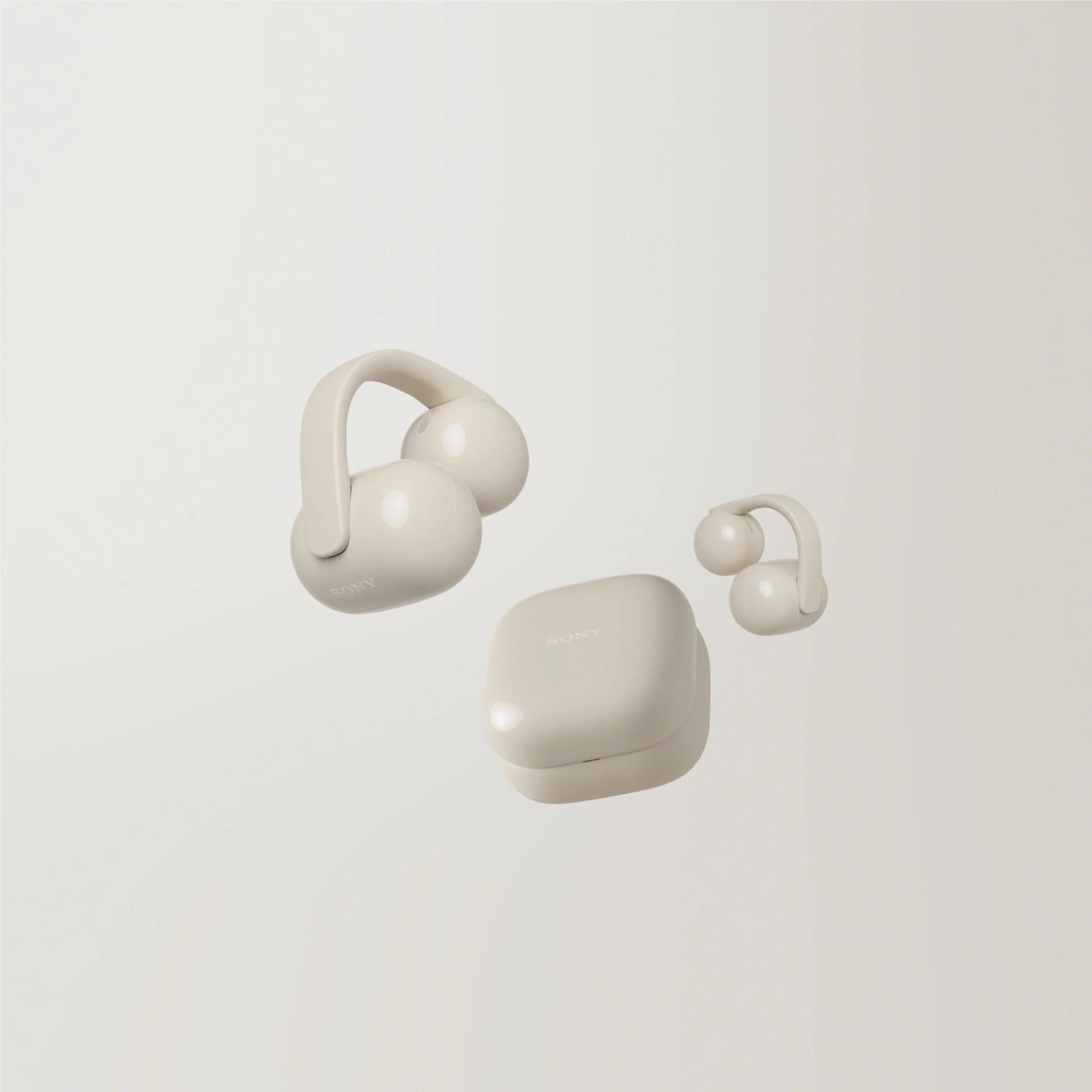 Sony LinkBuds Clip Truly Wireless Earbuds (Greige) - Image 10