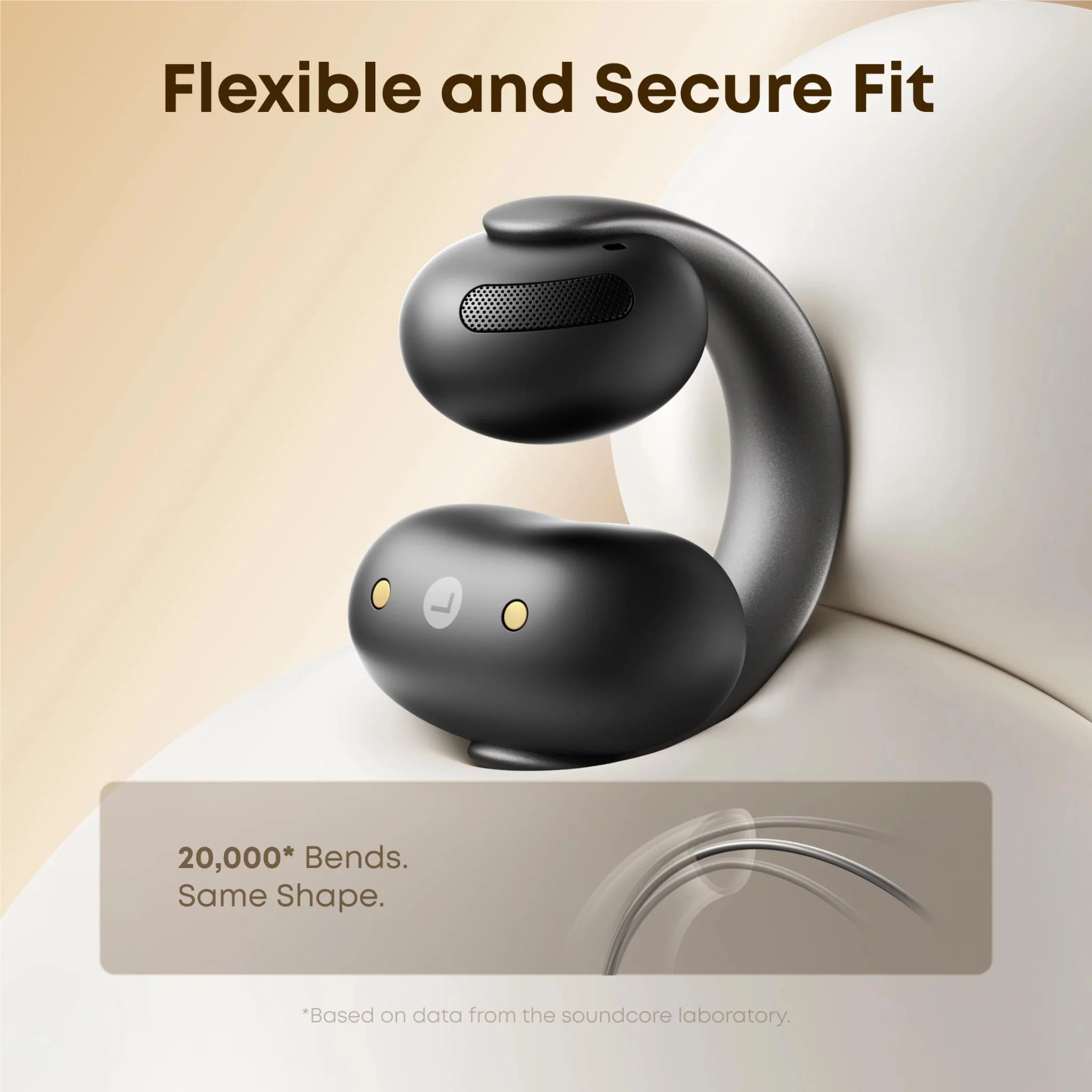 soundcore Aeroclip Open-Ear Clip-On Earbuds with Adaptive Comfort (Black) - Image 5