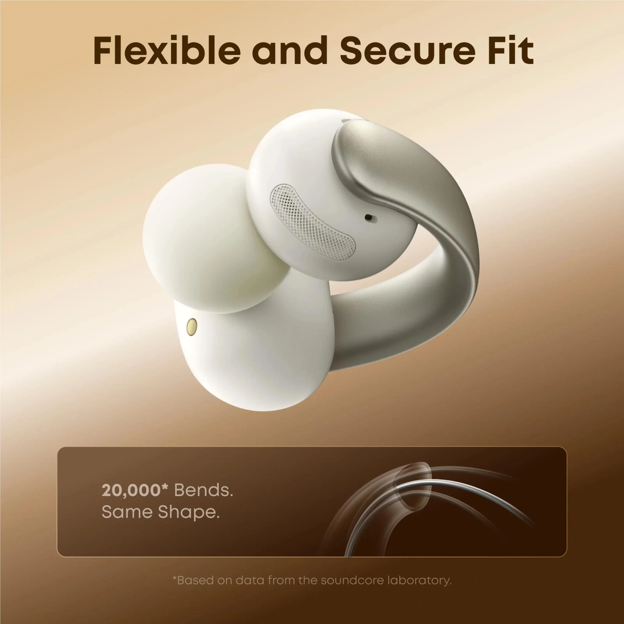 soundcore Aeroclip Open-Ear Clip-On Earbuds with Adaptive Comfort (White) - Image 6
