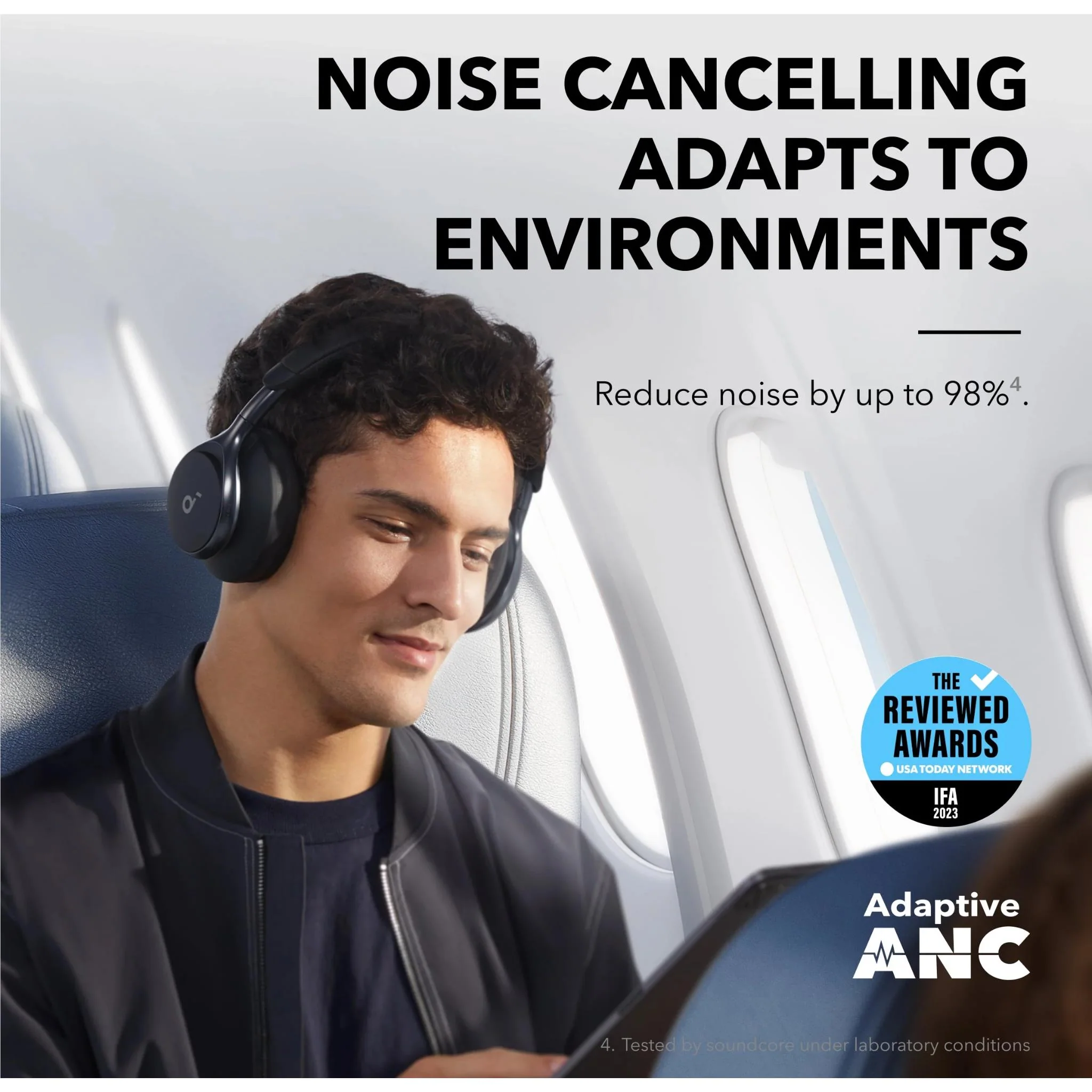 soundcore Space One Noise Cancelling Over-ear Headphones (Black) - Image 6