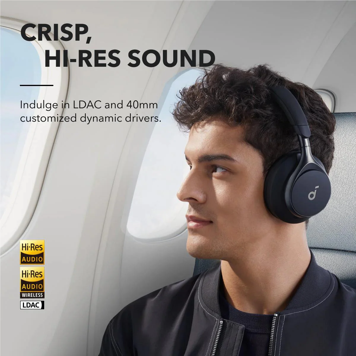 soundcore Space One Noise Cancelling Over-ear Headphones (Black) - Image 7