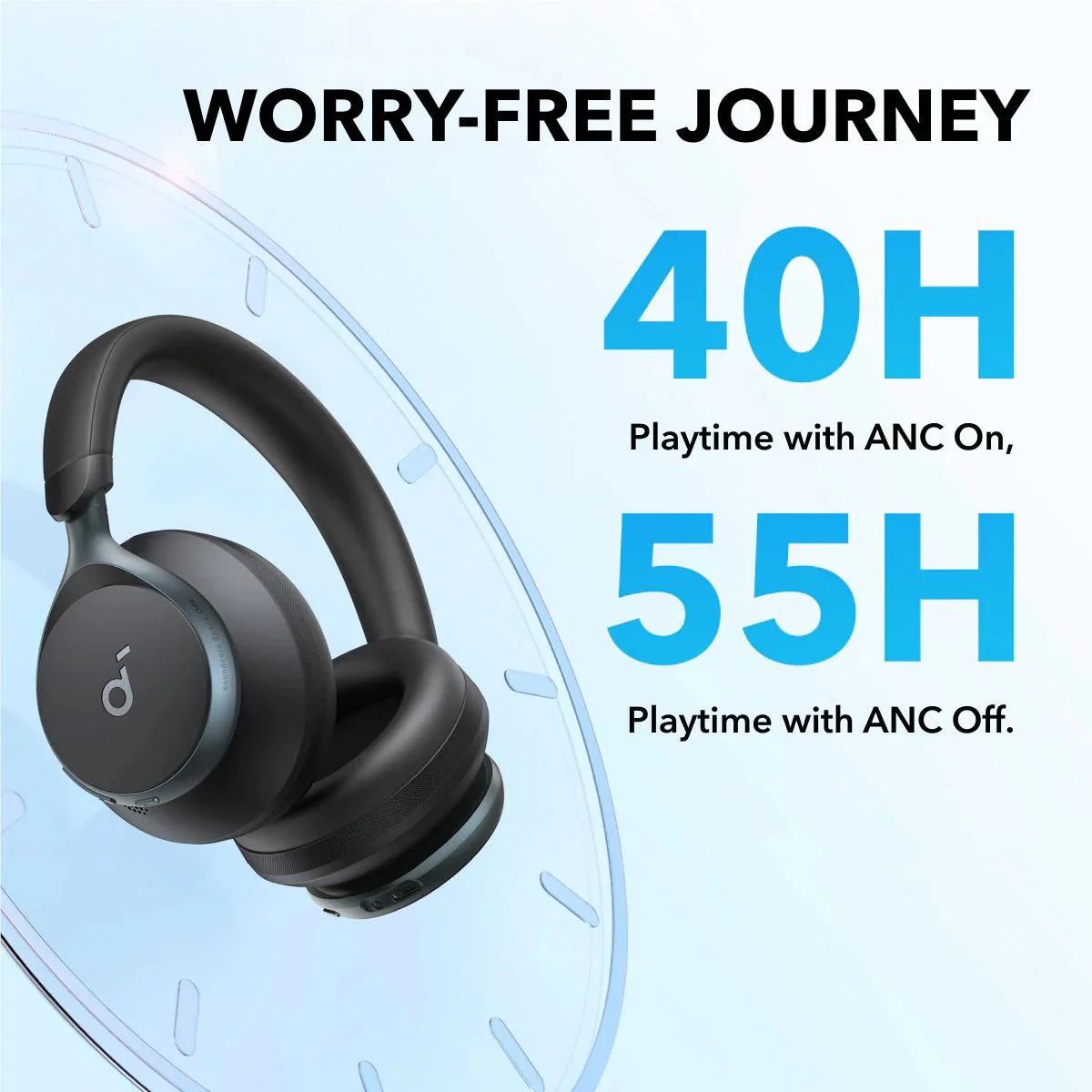 soundcore Space One Noise Cancelling Over-ear Headphones (Black) - Image 8