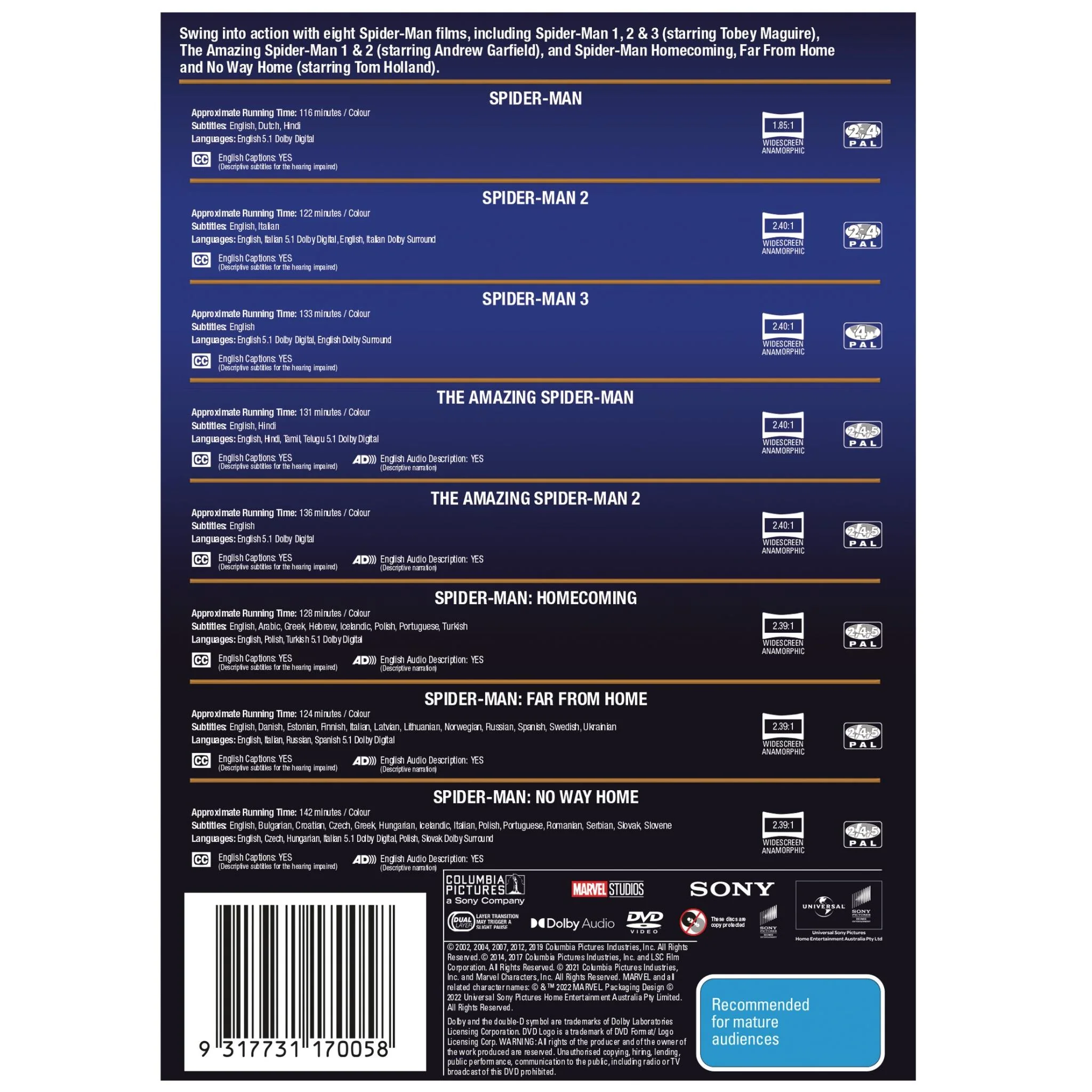 Spider-Man - 8 Movie Pack - Image 3