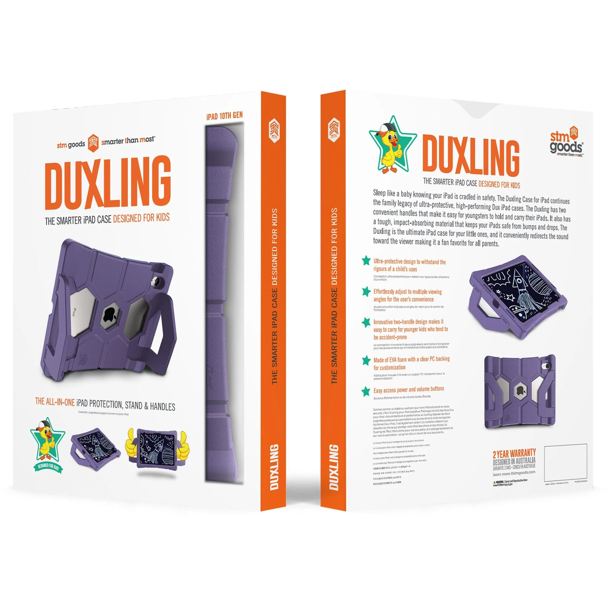 STM Duxling Case for iPad A16/10.9" 10th Gen (Purple) - Image 5