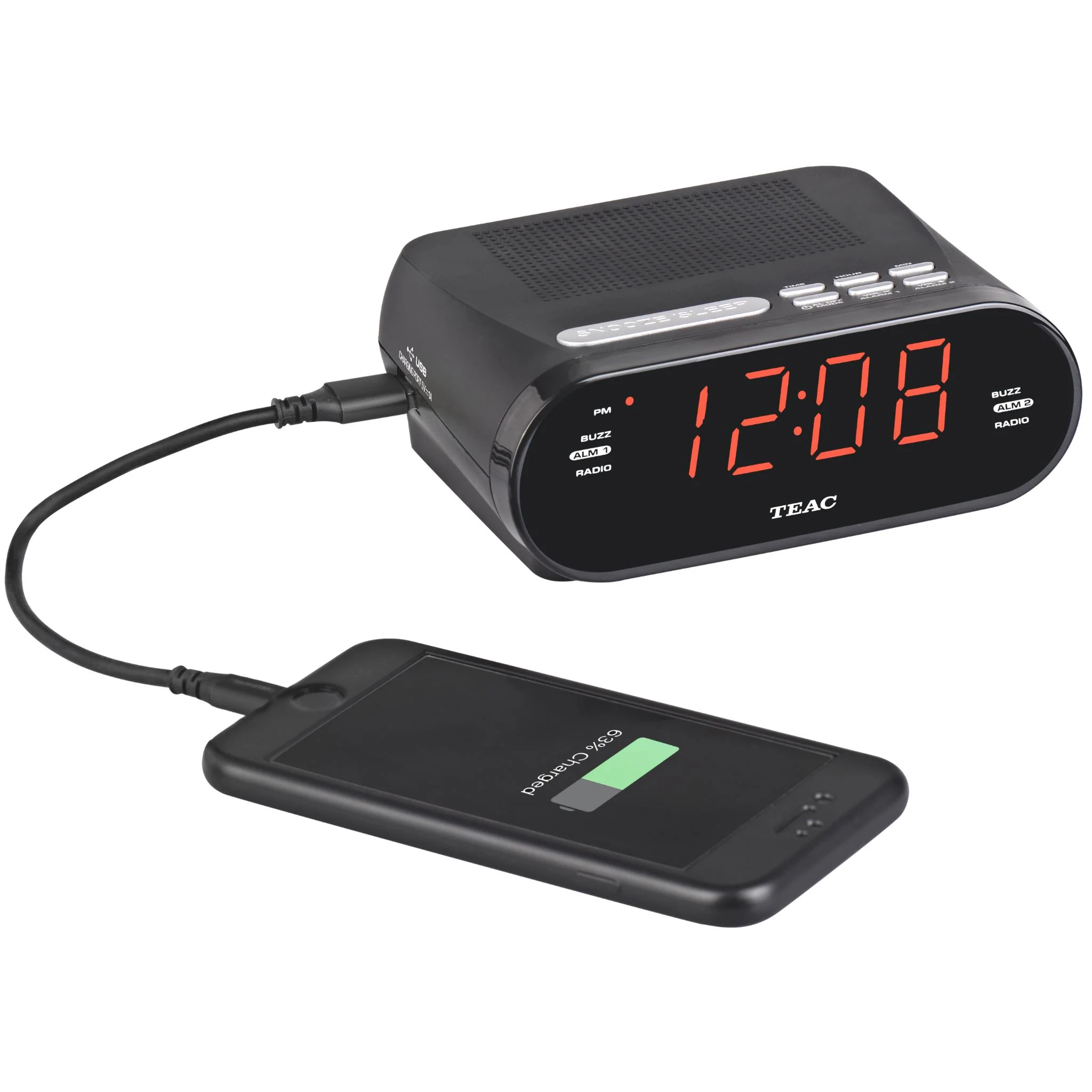 Teac CRX420U Alarm Clock Radio with USB Charging - Image 2