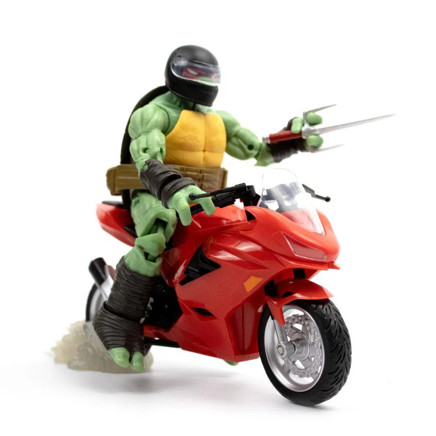 Teenage Mutant Ninja Turtles (Comics) - Raphael Ninja with Red Motorcycle BST AXN Figure - Image 2