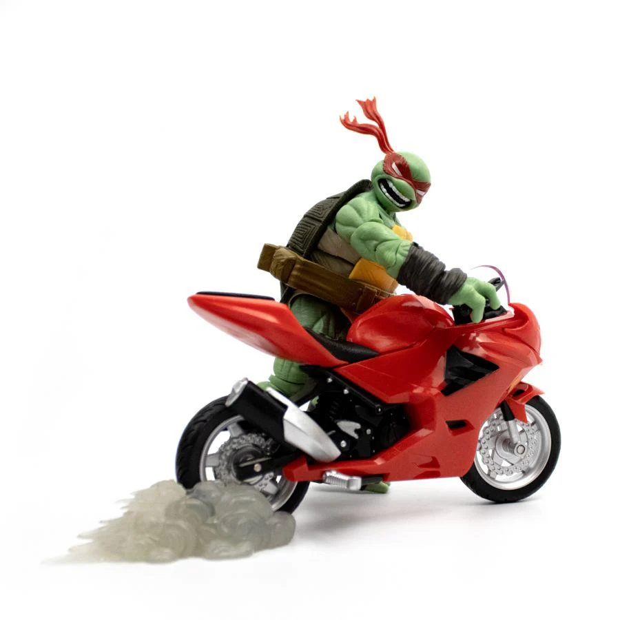 Teenage Mutant Ninja Turtles (Comics) - Raphael Ninja with Red Motorcycle BST AXN Figure - Image 3