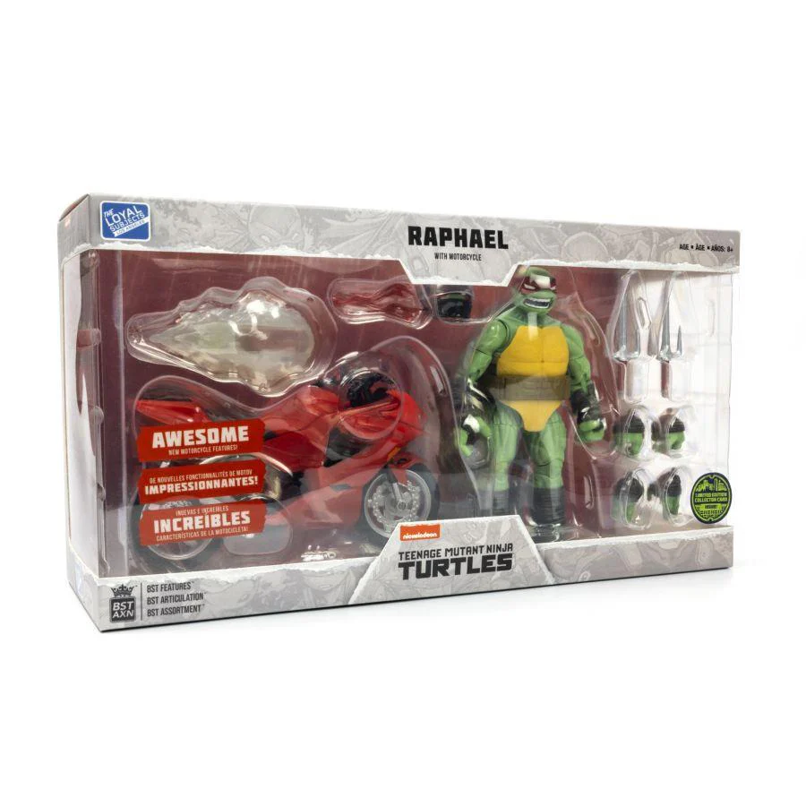 Teenage Mutant Ninja Turtles (Comics) - Raphael Ninja with Red Motorcycle BST AXN Figure - Image 5