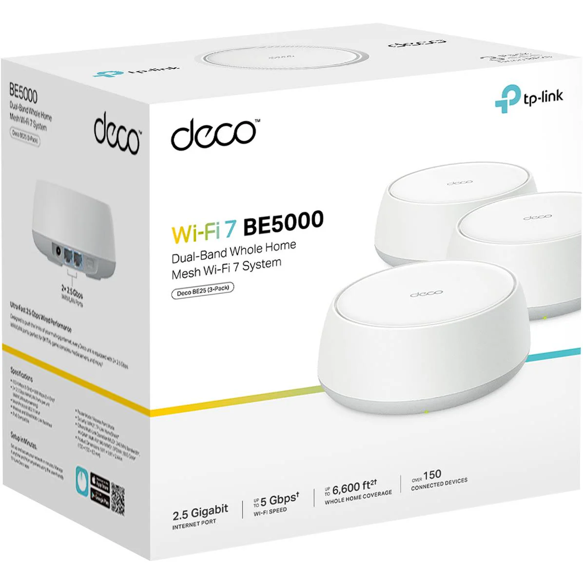 TP-Link Deco BE25 BE5000 Whole Home Mesh Wi-Fi 7 System (3 pack) - Image 8