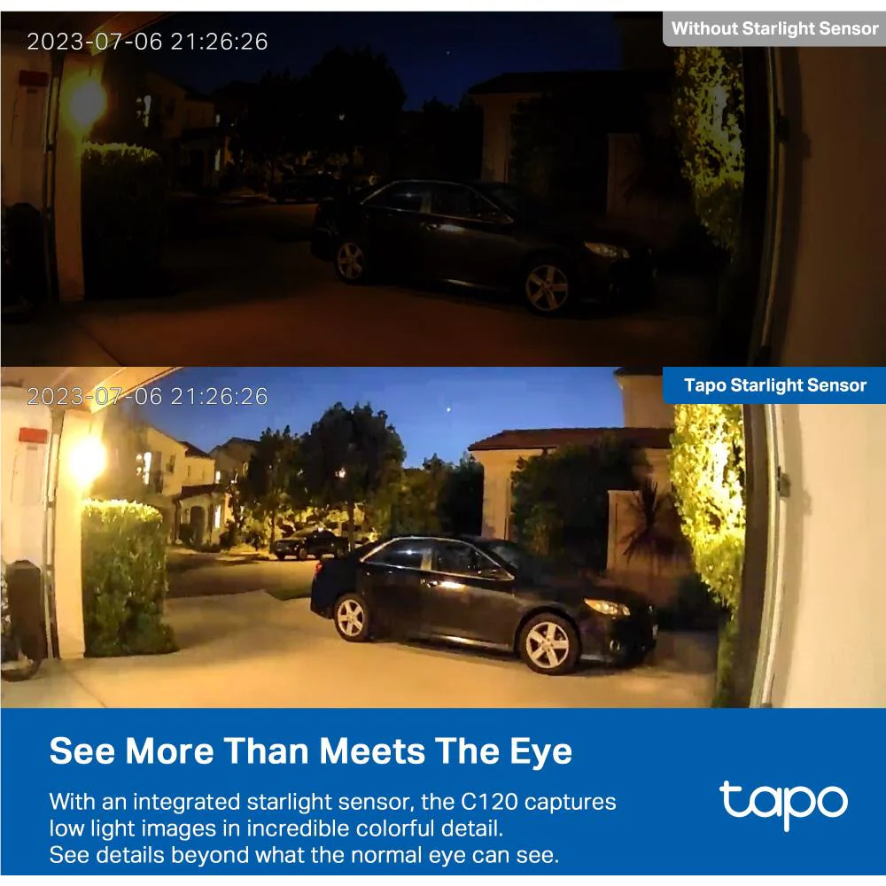 TP-Link Tapo C120 2K Indoor/Outdoor Wi-Fi Home Security Camera - Image 4