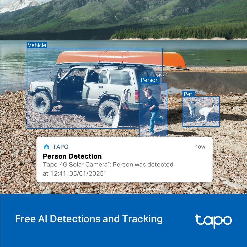 TP-Link Tapo C615G Solar-Powered Pan/Tilt 4G LTE Security Camera Kit - Image 10