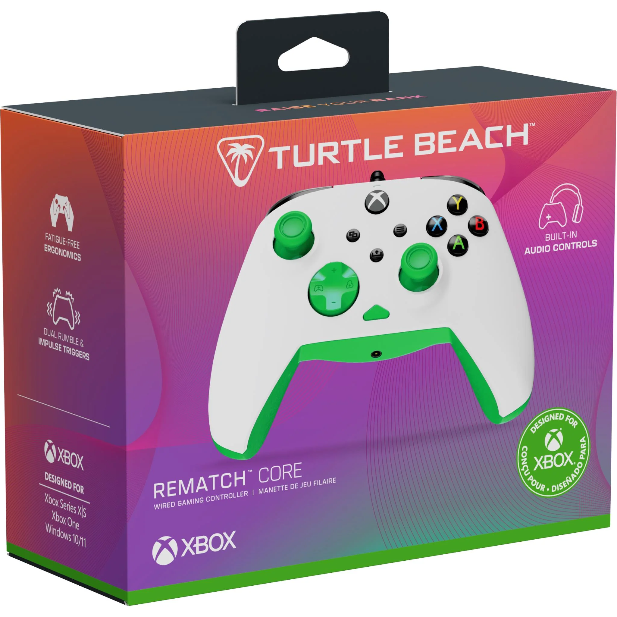 Turtle Beach Rematch Core Wired Gaming Controller for Xbox (White/Green) - Image 8