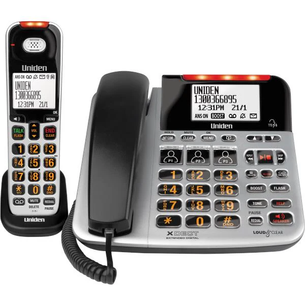 Uniden SSE47 Sight & Sound Enhanced Corded and Cordless Digital Phone