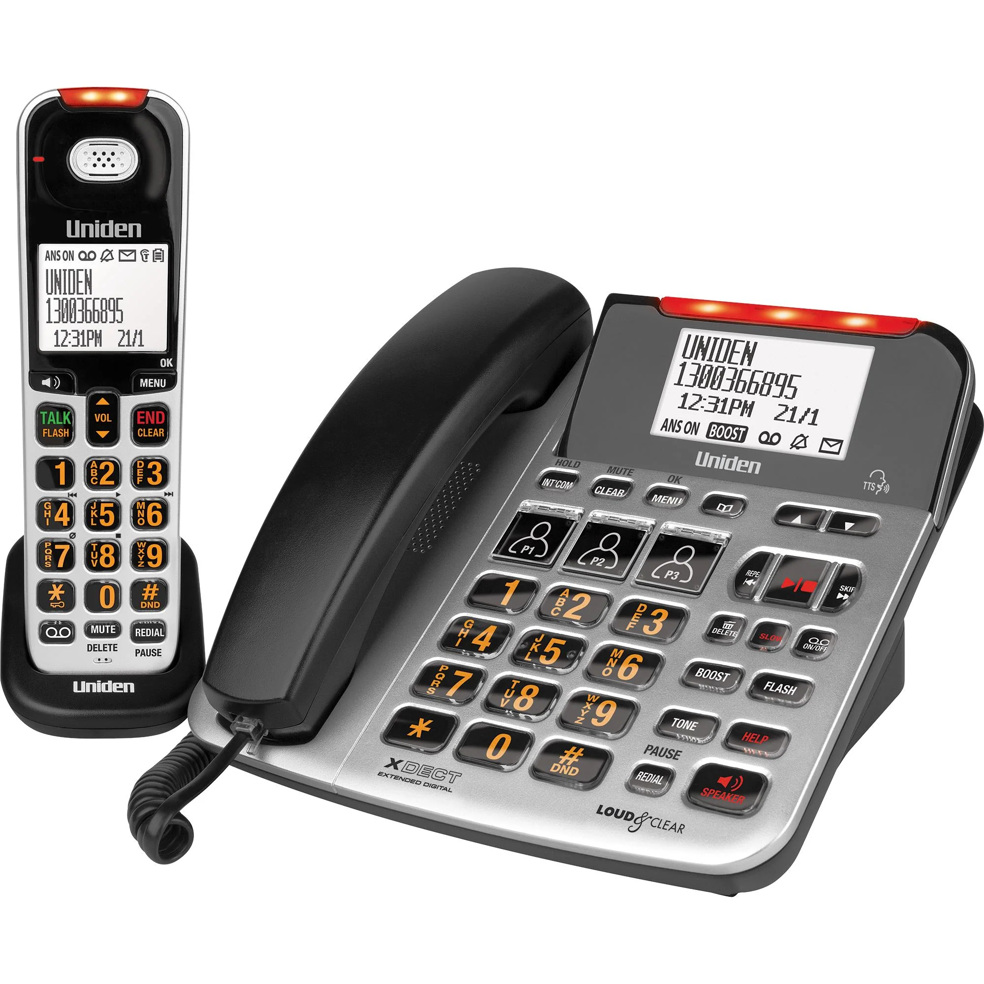 Uniden SSE47 Sight & Sound Enhanced Corded and Cordless Digital Phone - Image 2