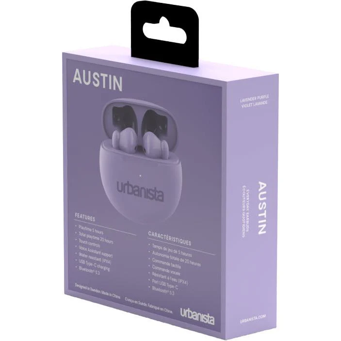 Urbanista Austin True Wireless In-Ear Headphones (Lavender Purple) - Image 8