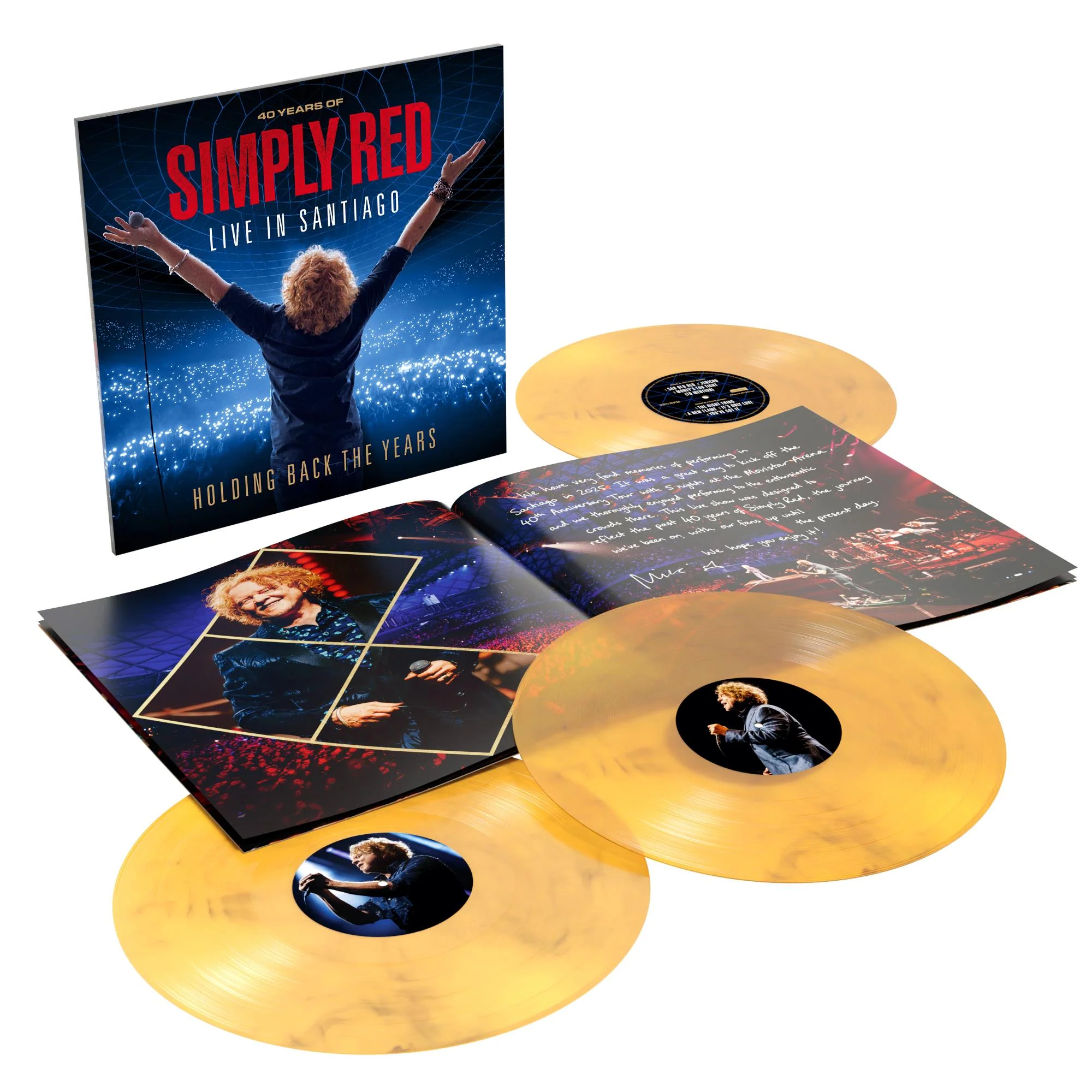Holding Back The Years: 40 Years Of Simply Red Live In Santiago (Yellow & Black Marbled Vinyl)